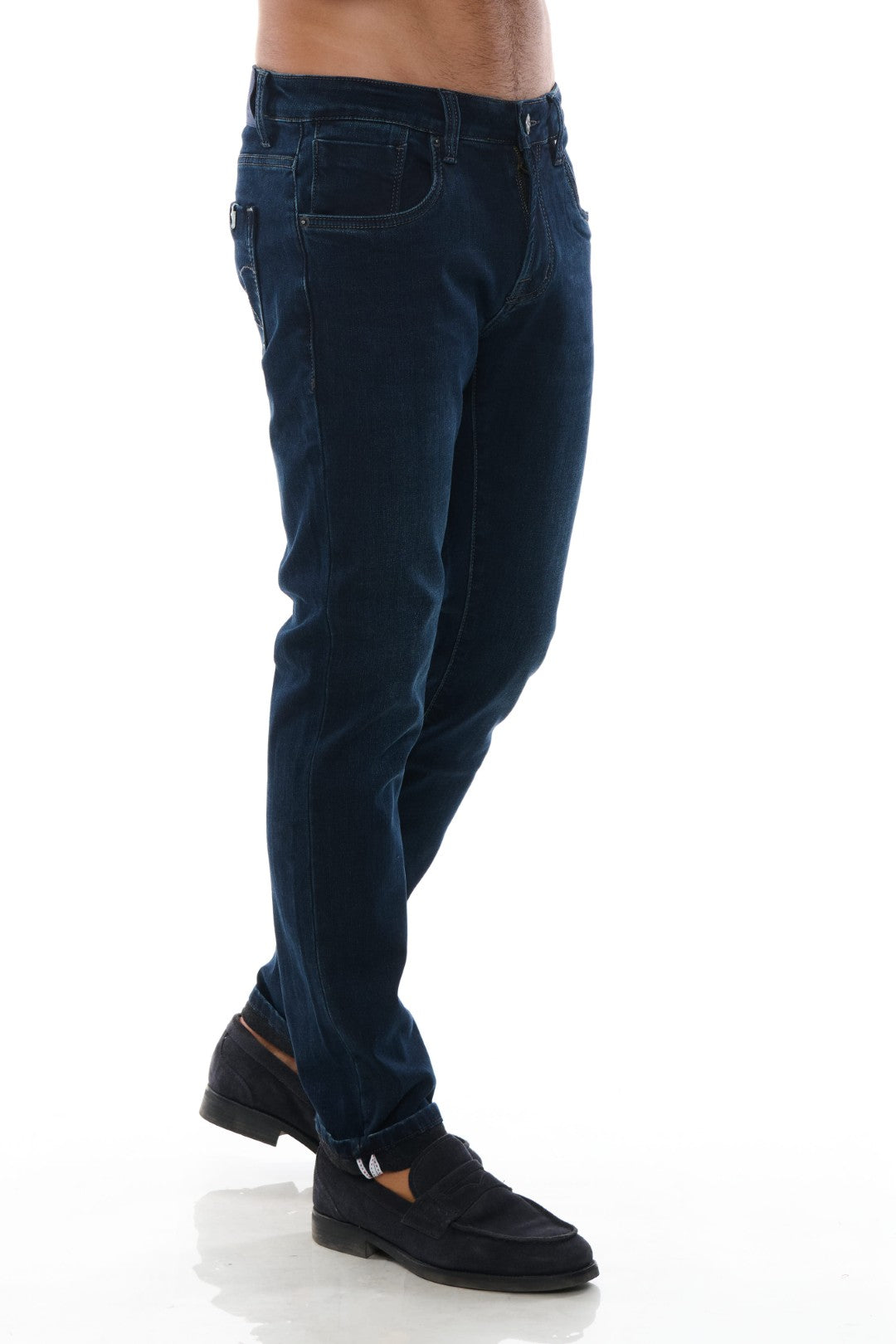 Jeans 5 Tasche Tessuto Doppiato