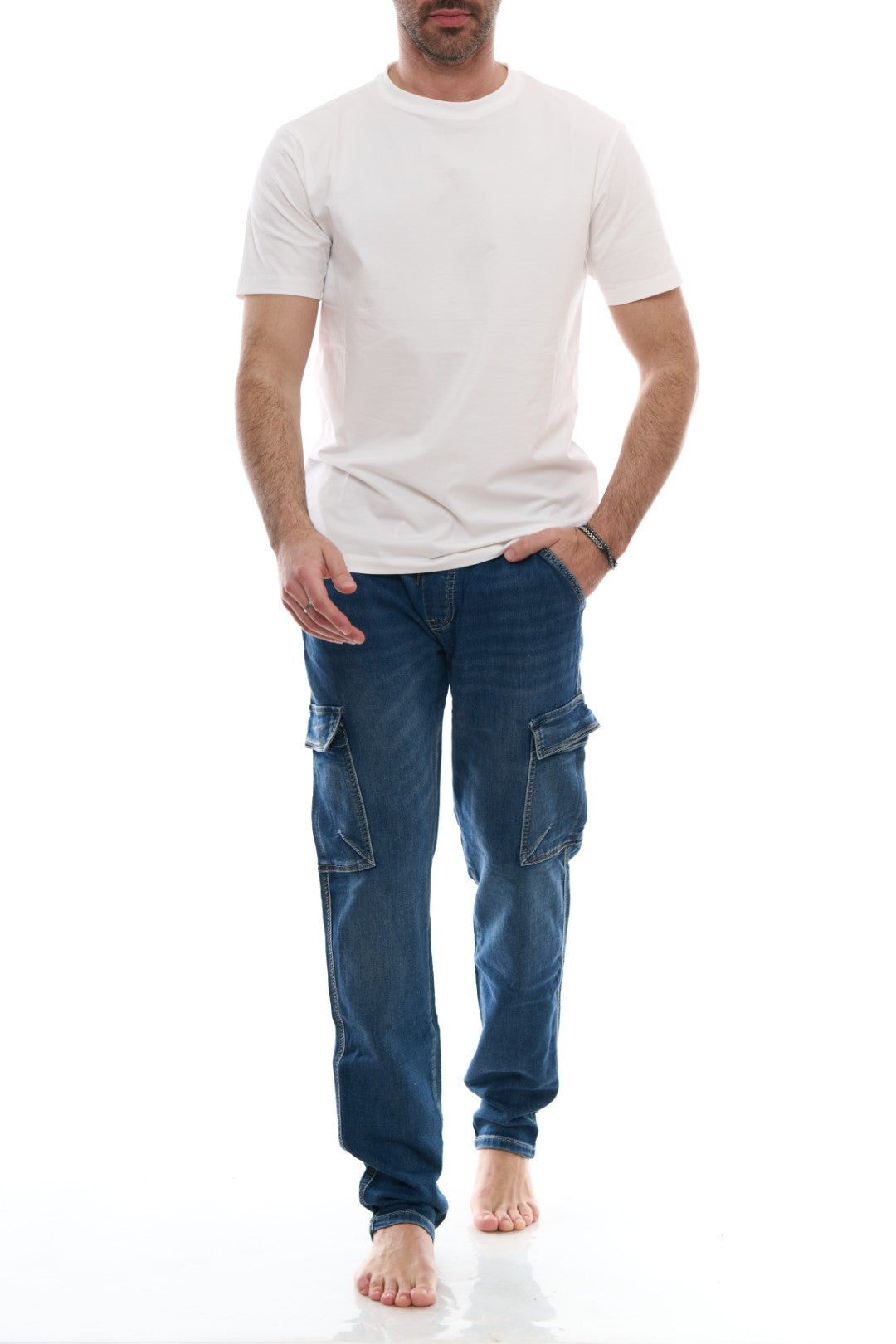 Jeans Cargo con coulisse