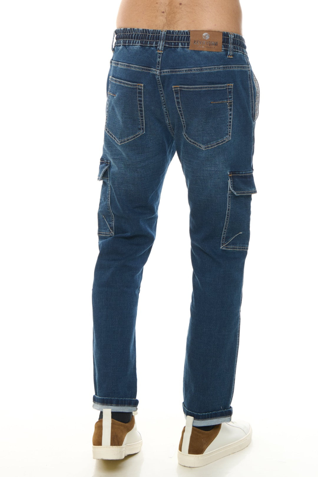 Jeans Cargo con coulisse Scuro
