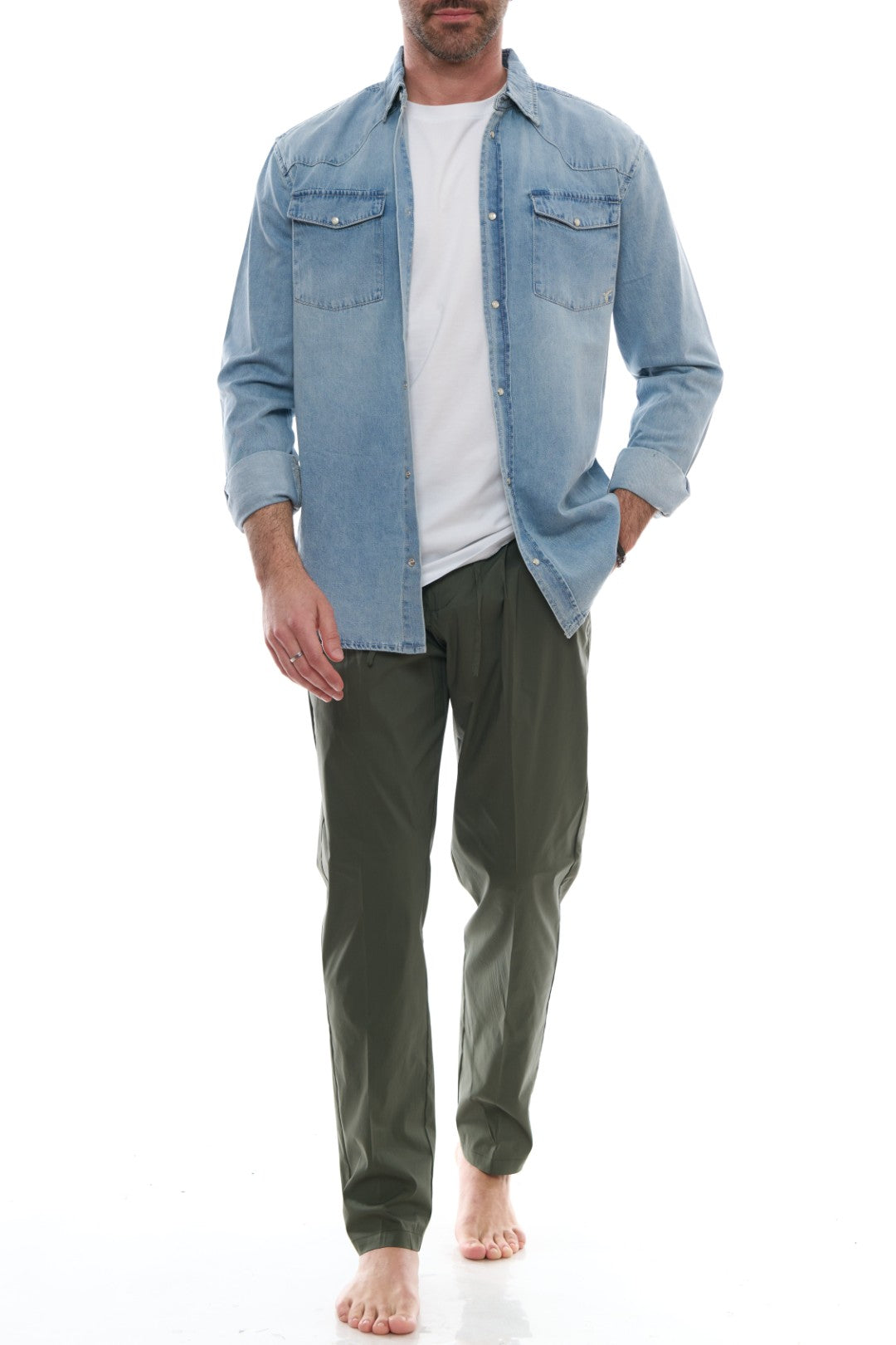 Pantalone Tasca America Coulisse Cotone Leggero