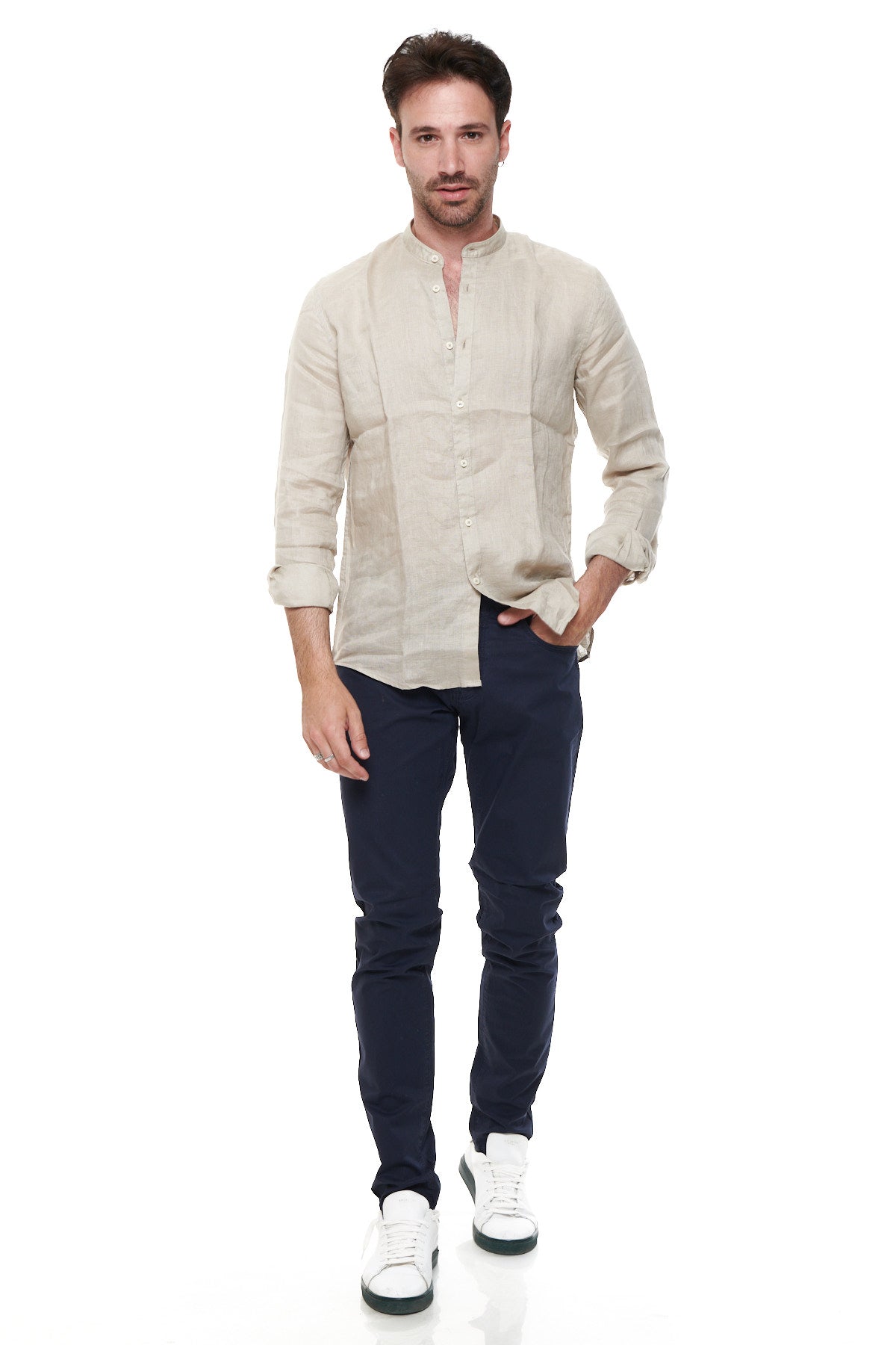 Camicia coreana Puro Lino