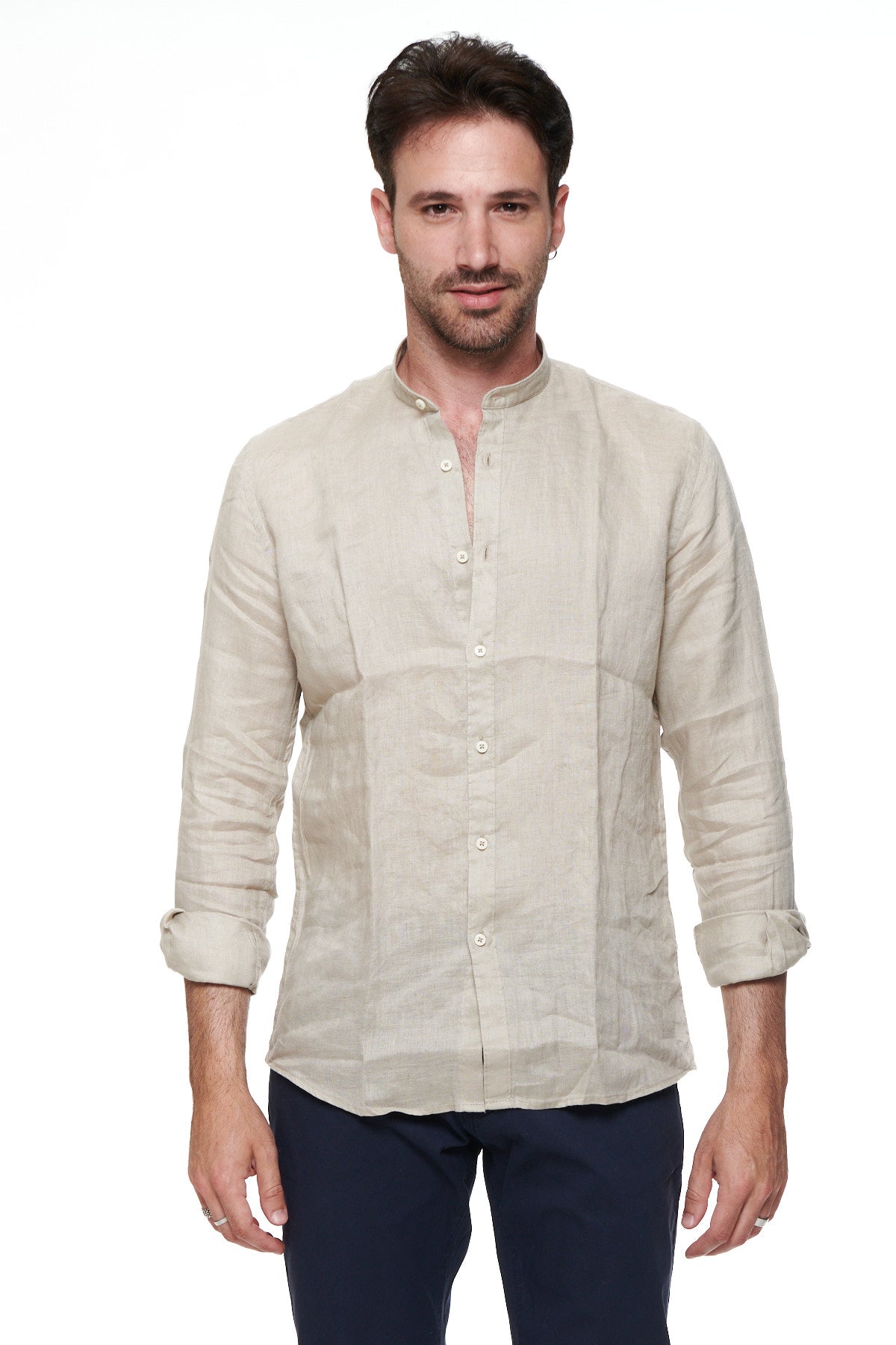 Camicia coreana Puro Lino