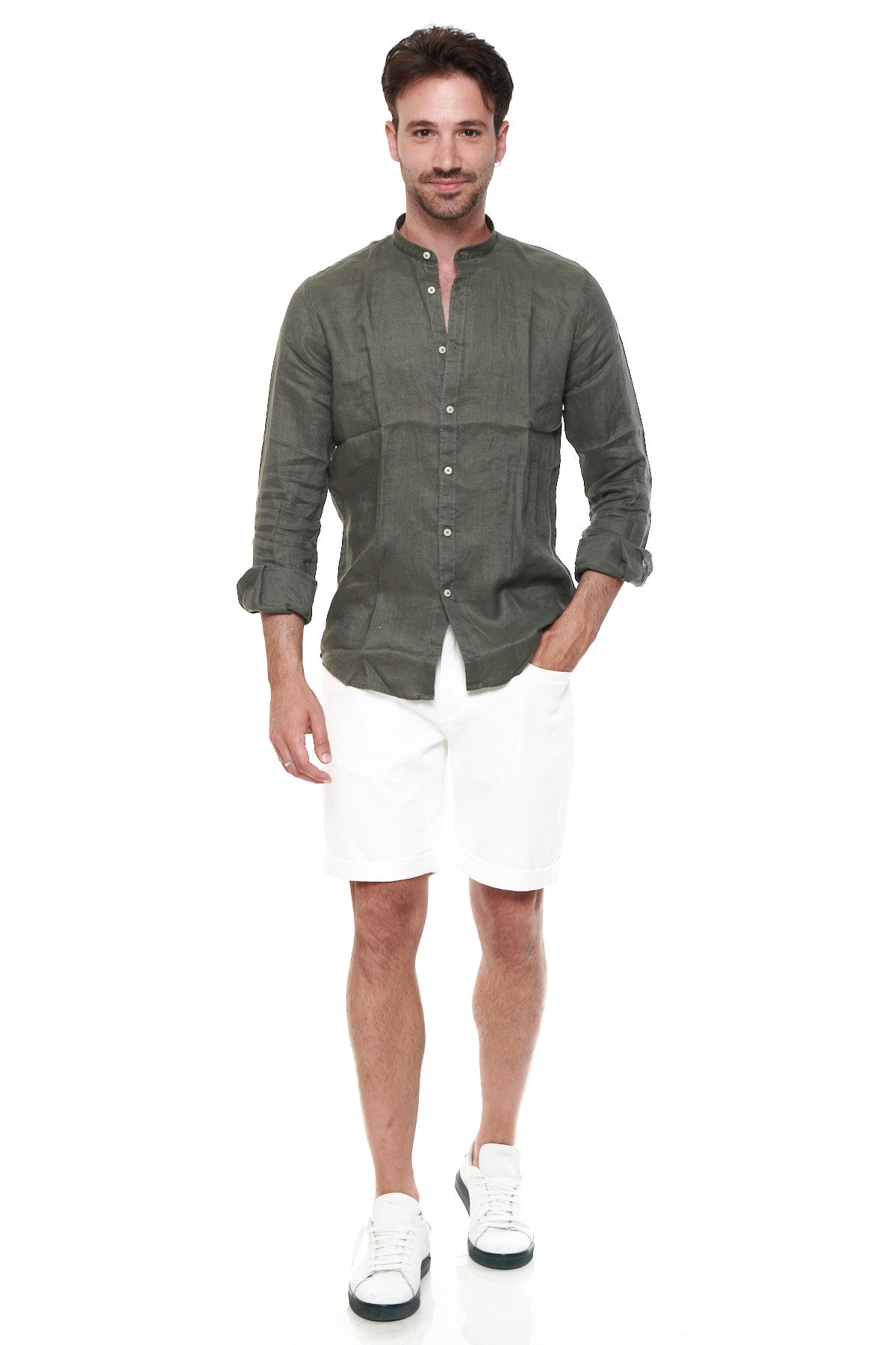 Camicia coreana Puro Lino