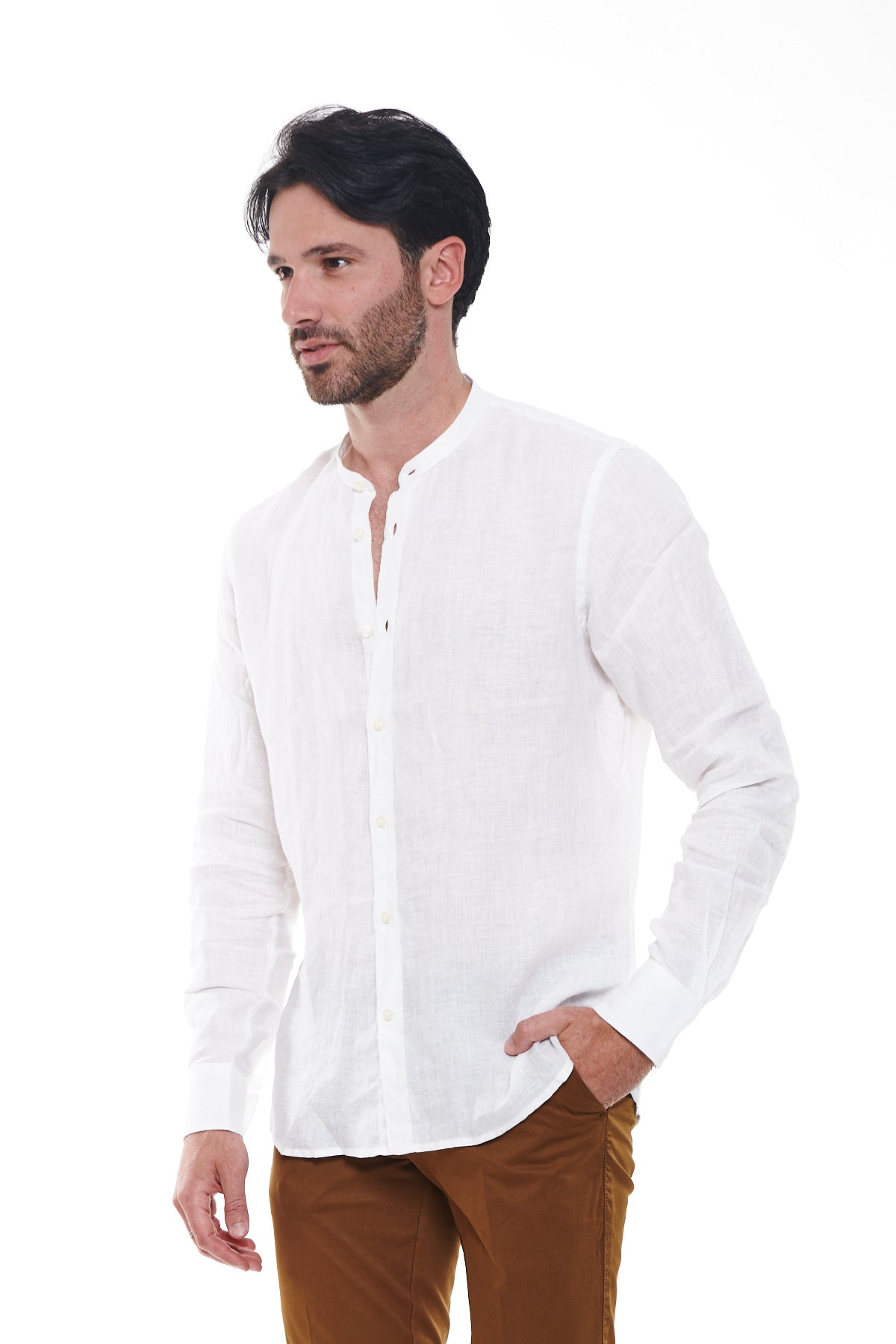 Camicia coreana Puro Lino