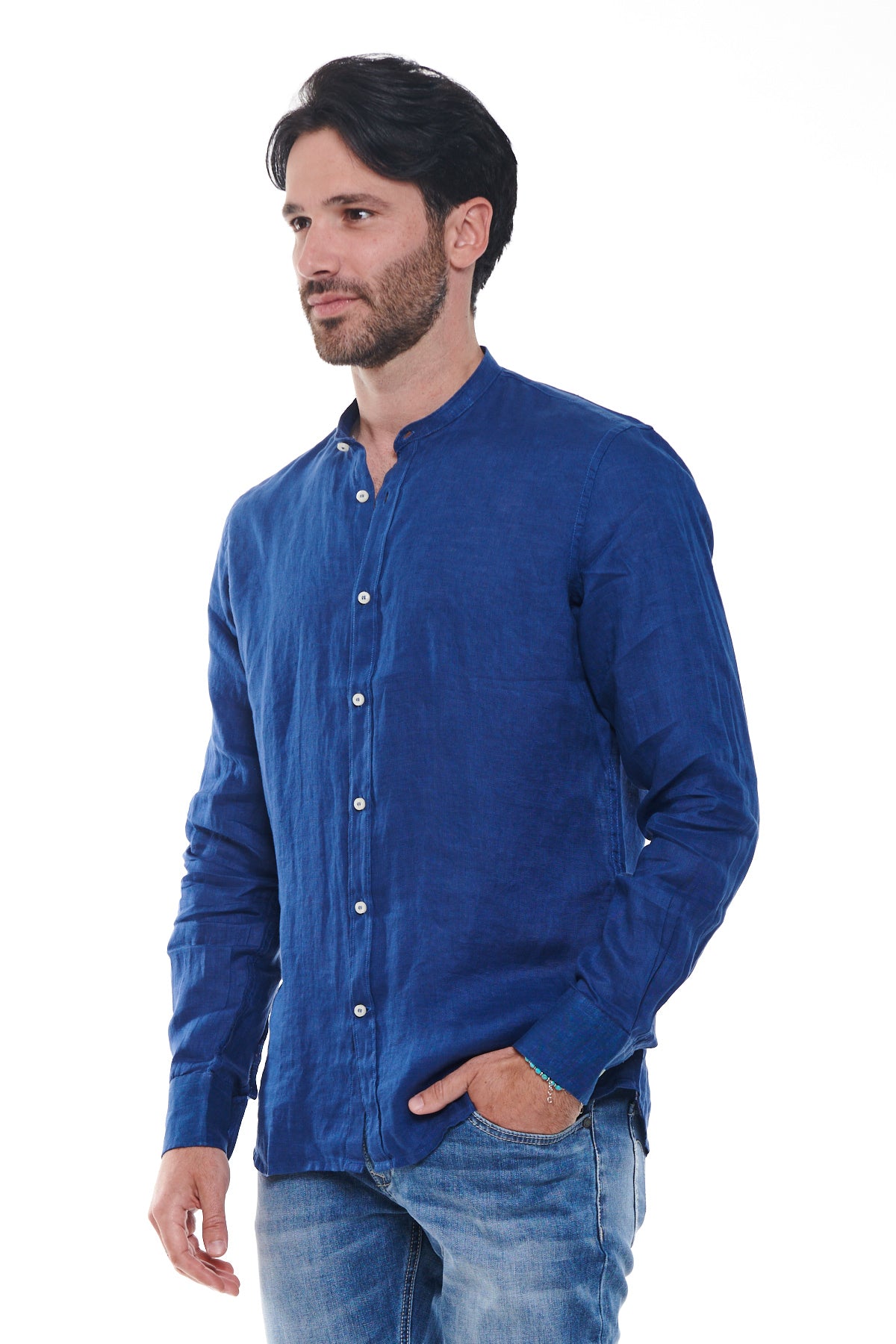 Camicia coreana Puro Lino