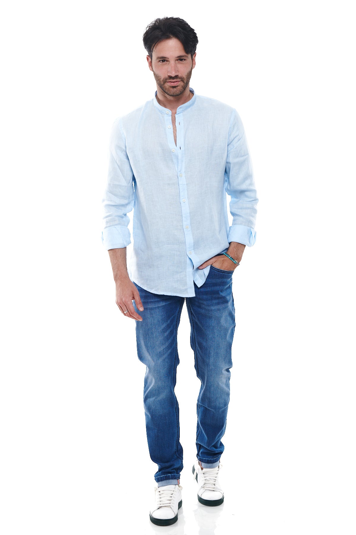 Camicia coreana Puro Lino