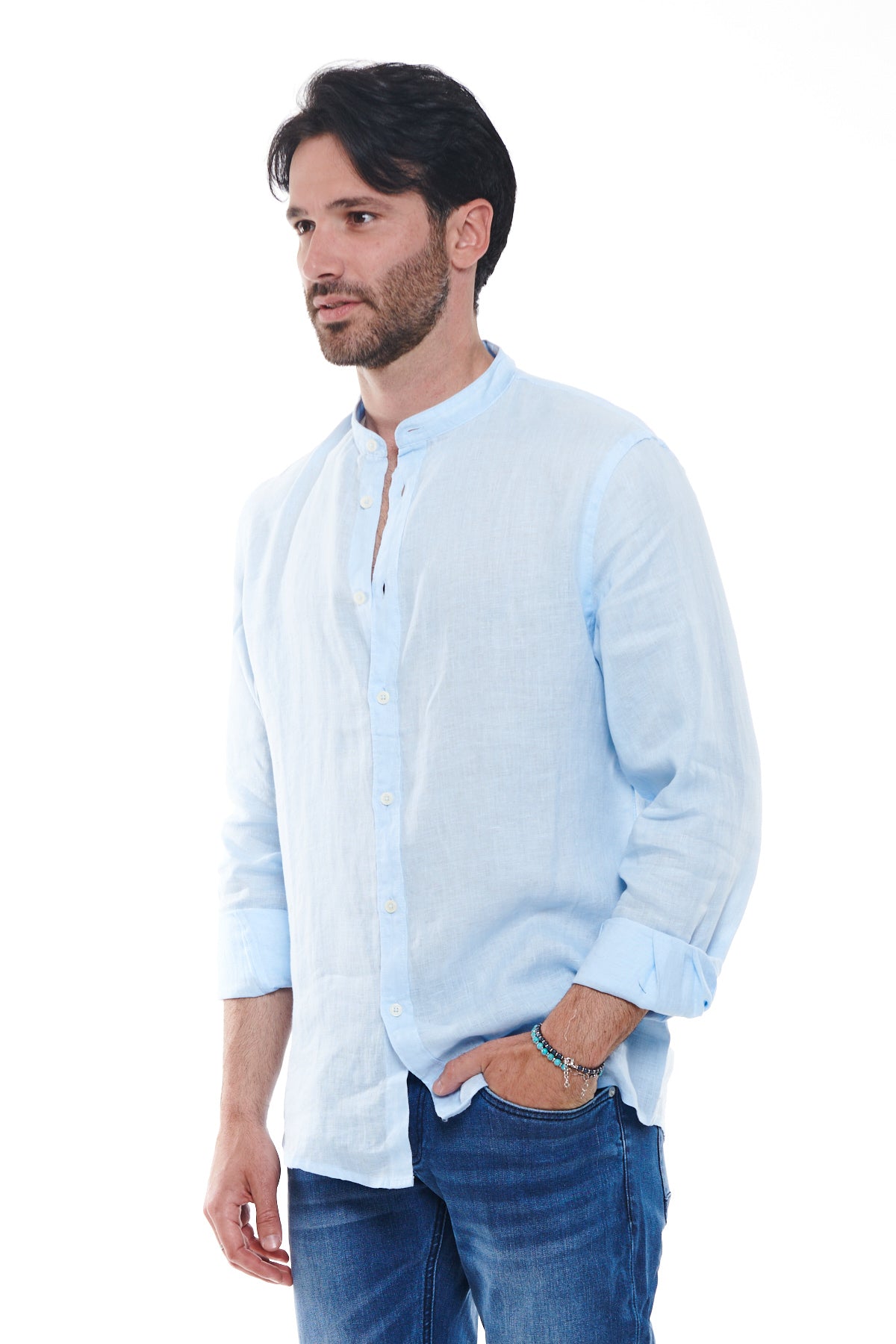 Camicia coreana Puro Lino