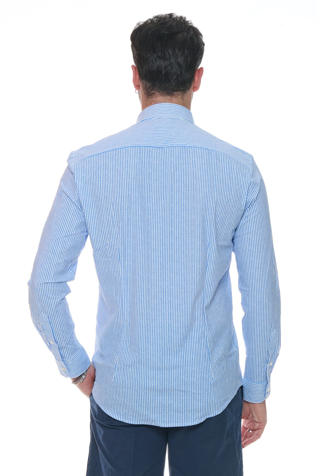 Camicia B-stretch Rigata