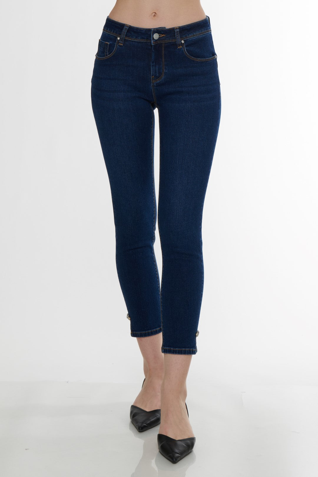 Jeans Capri con strass