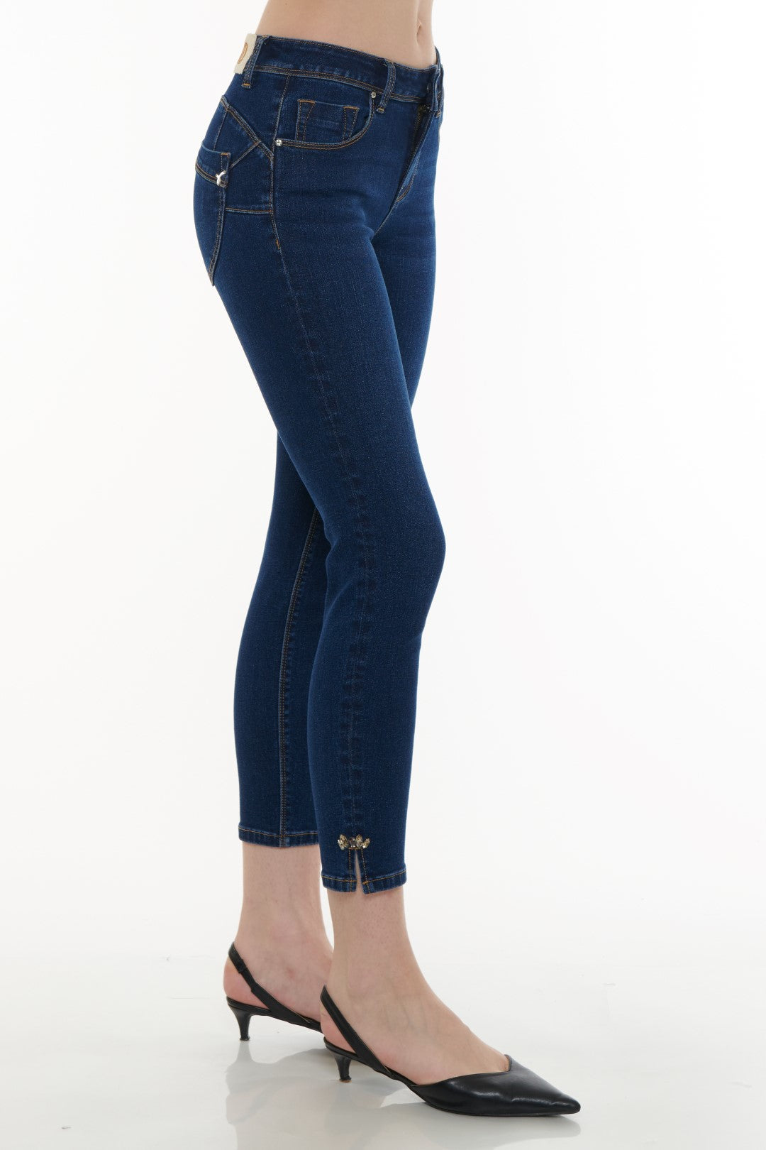Jeans Capri con strass