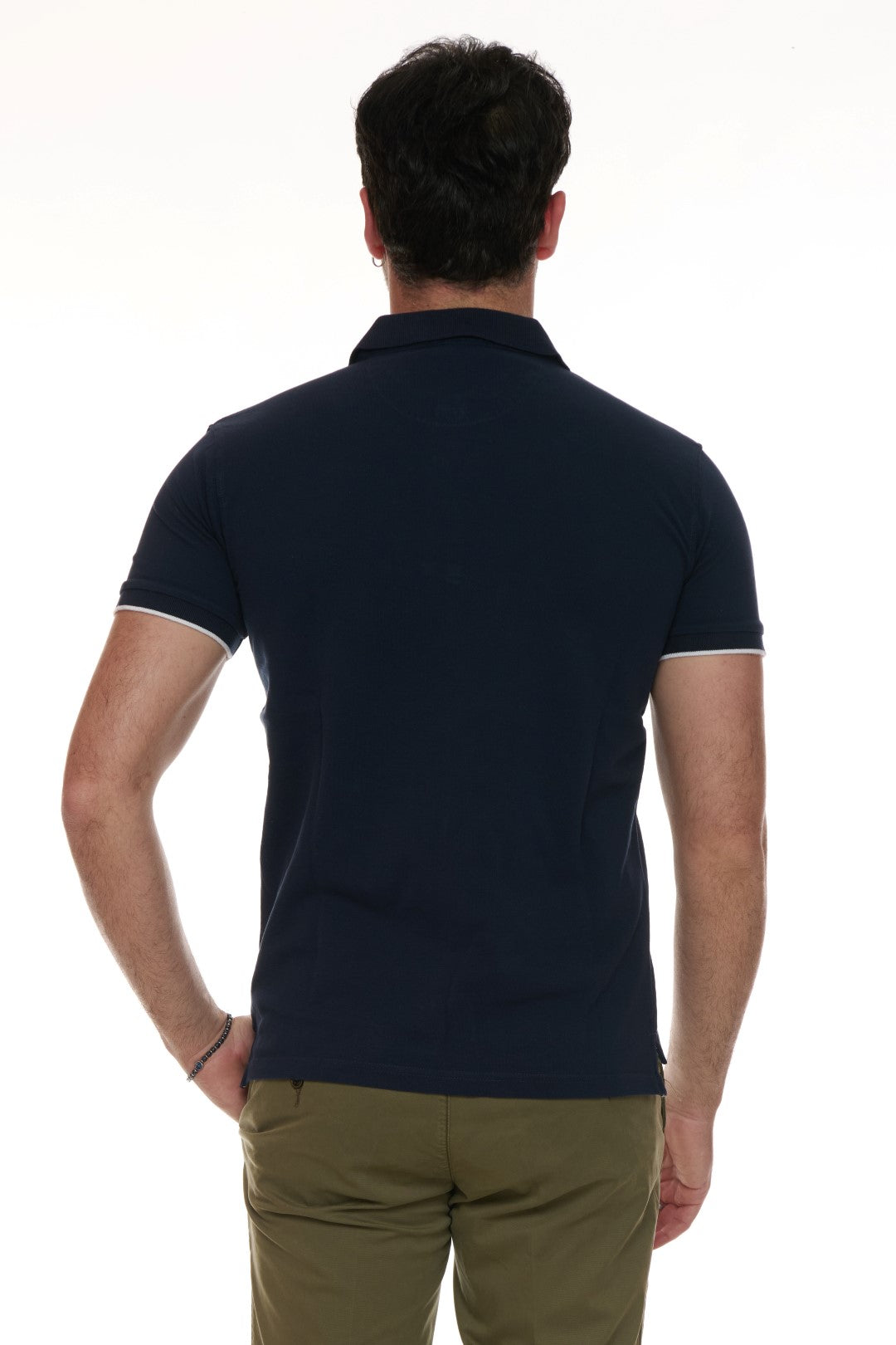 Polo con ricamo fiorellino