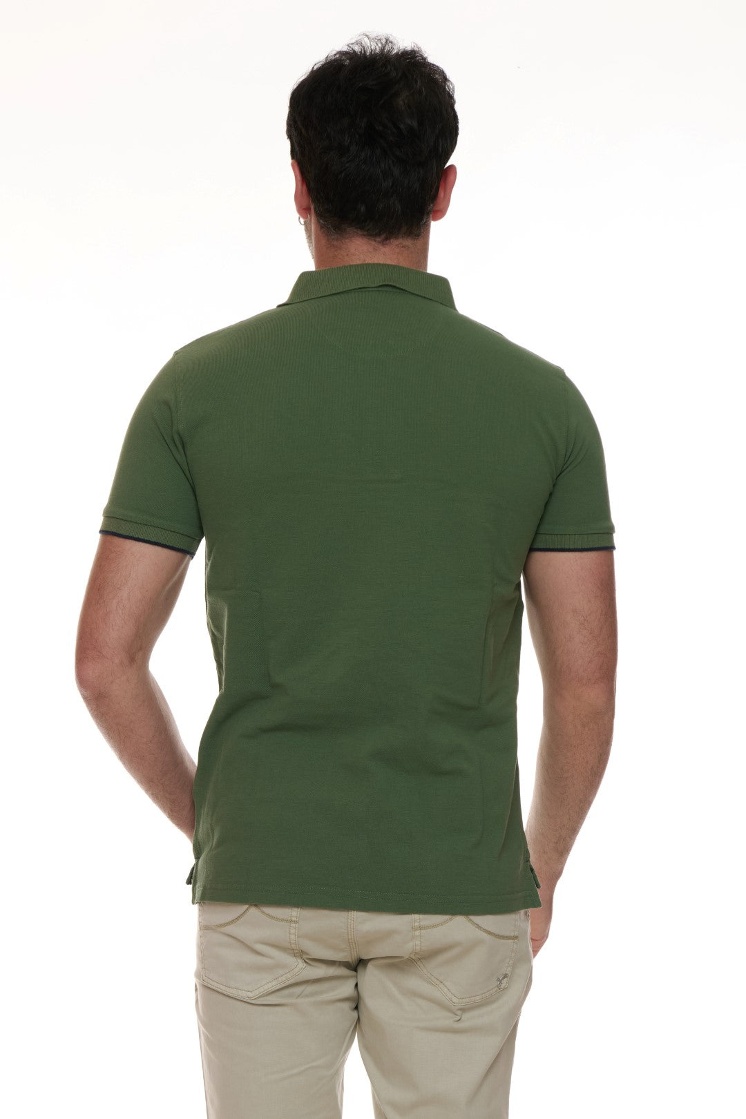 Polo con ricamo fiorellino