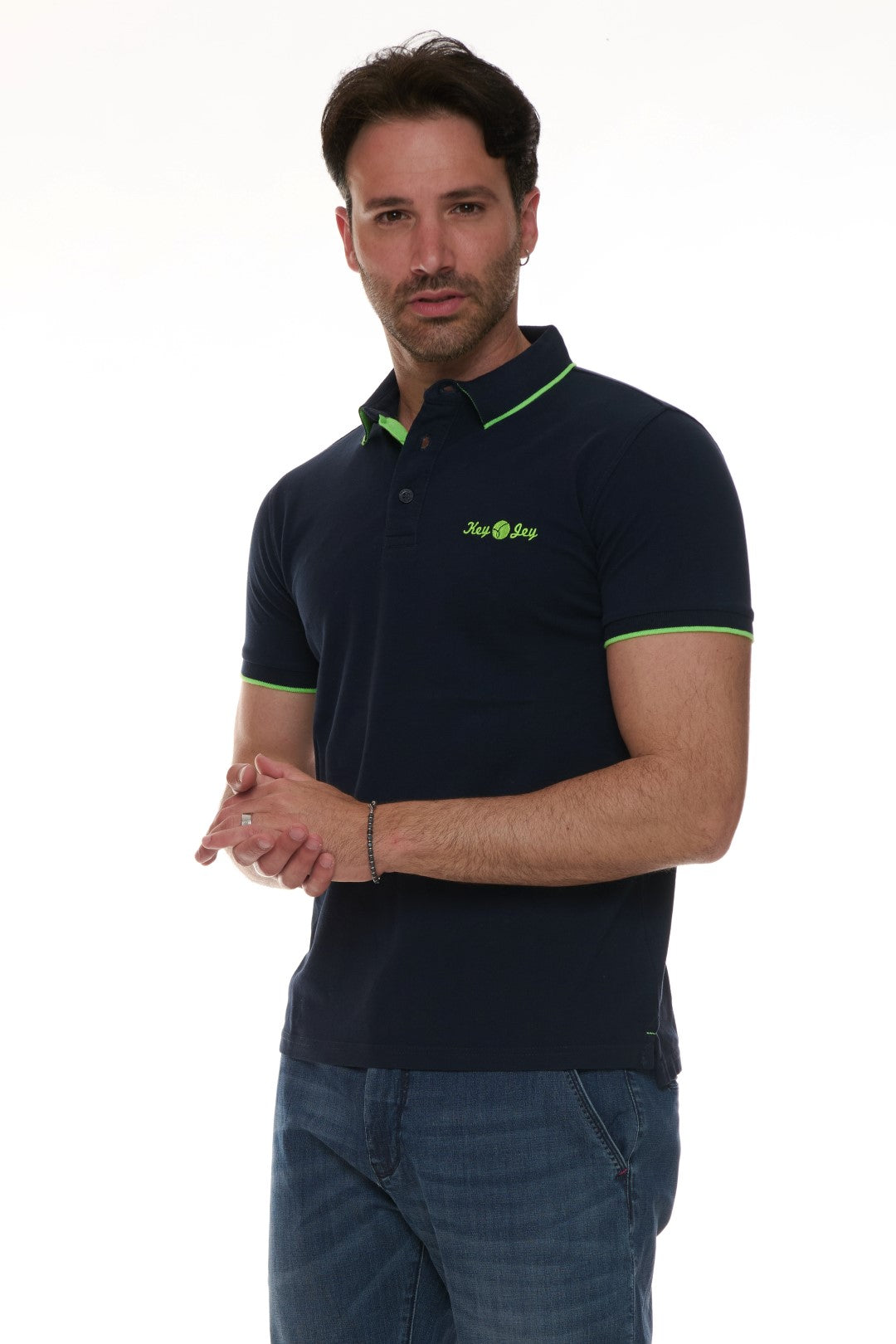 Polo con ricamo Fluo
