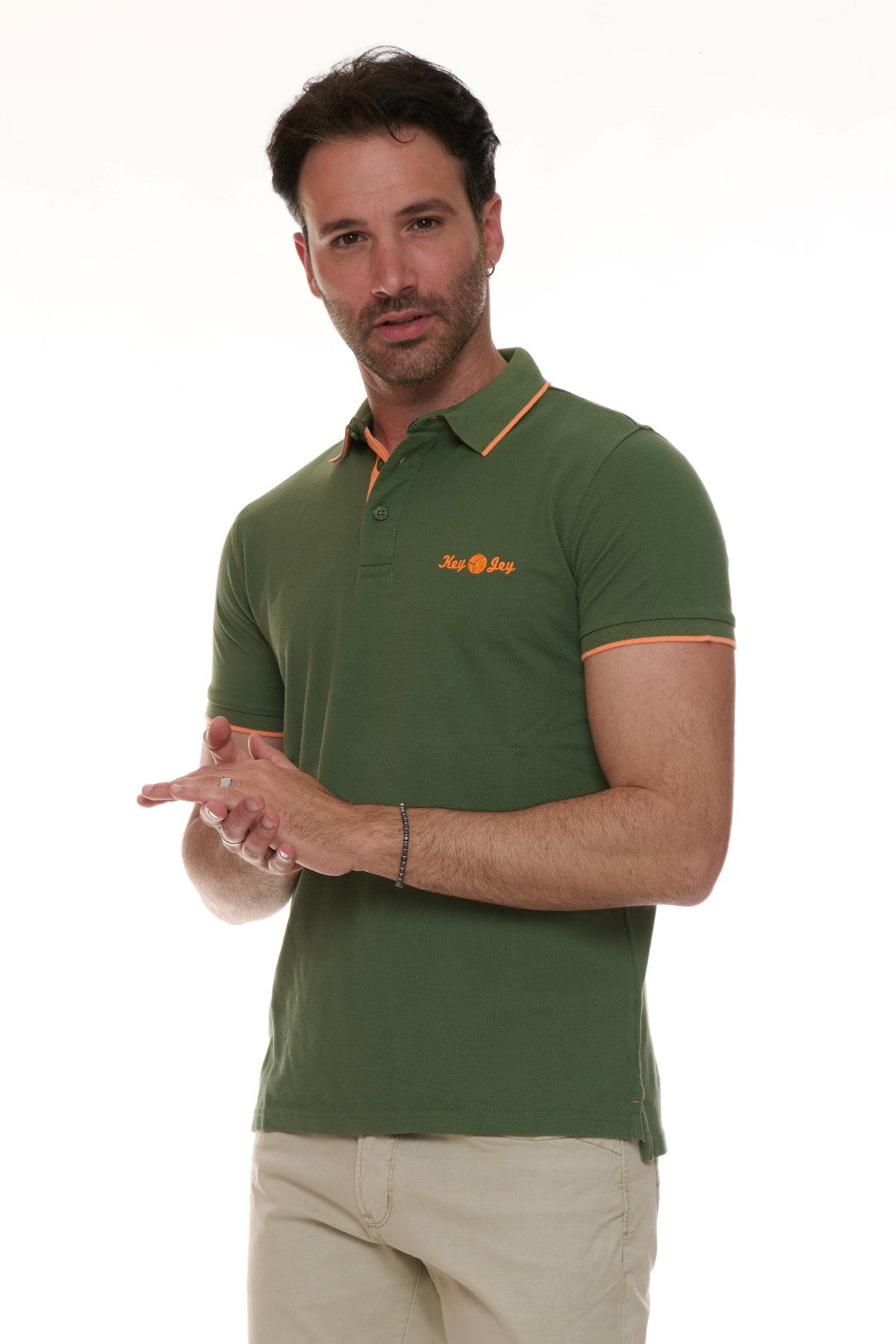 Polo con ricamo Fluo
