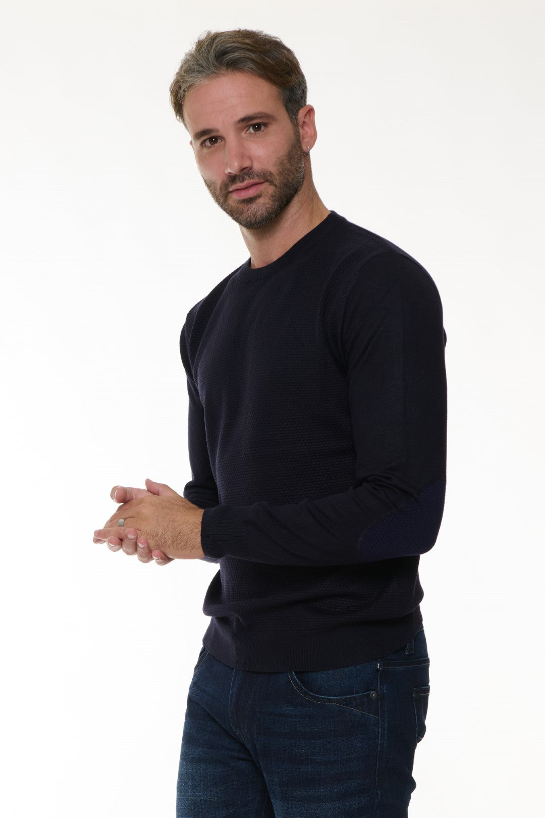 Maglia Jacquard con toppe