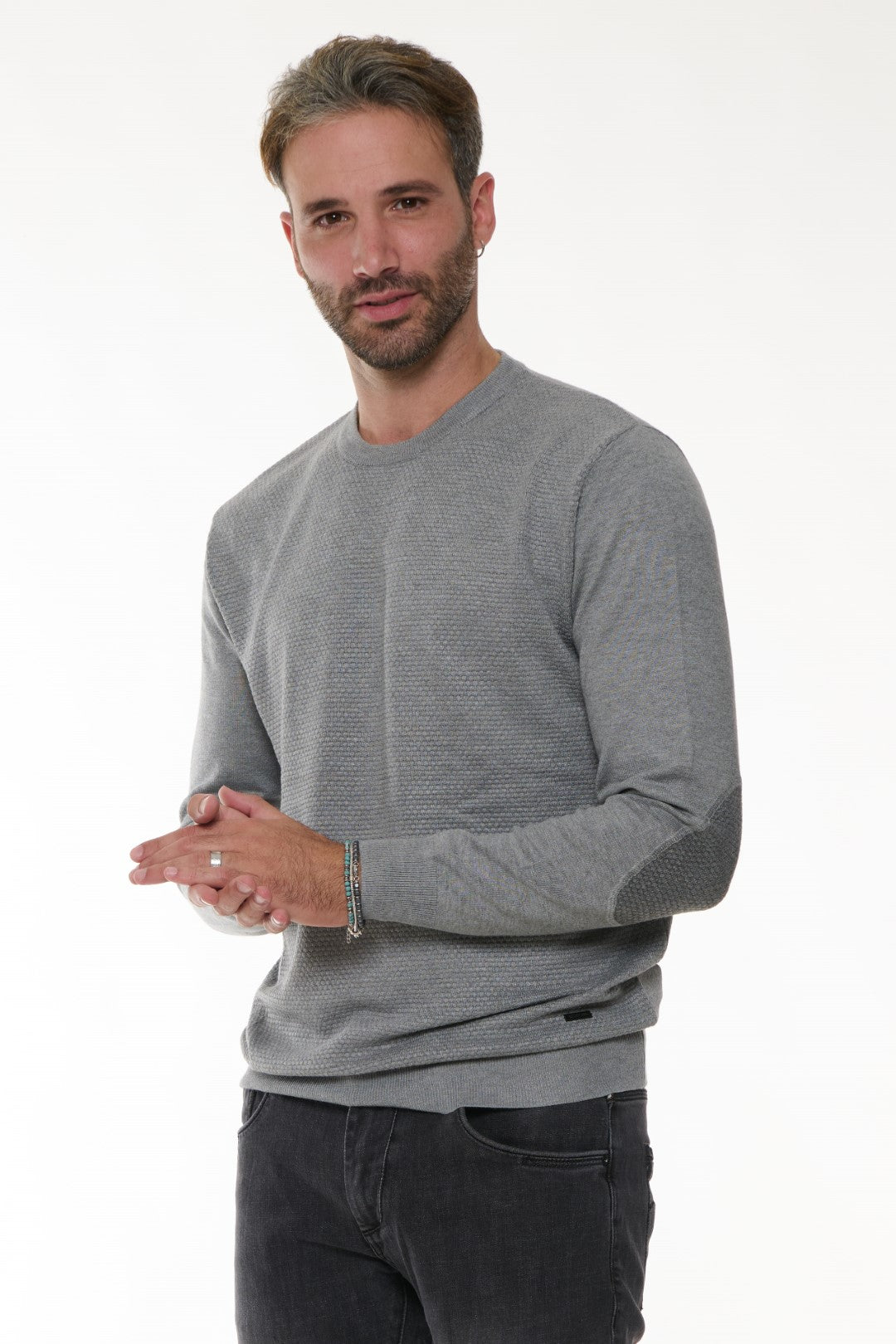 Maglia Jacquard con toppe