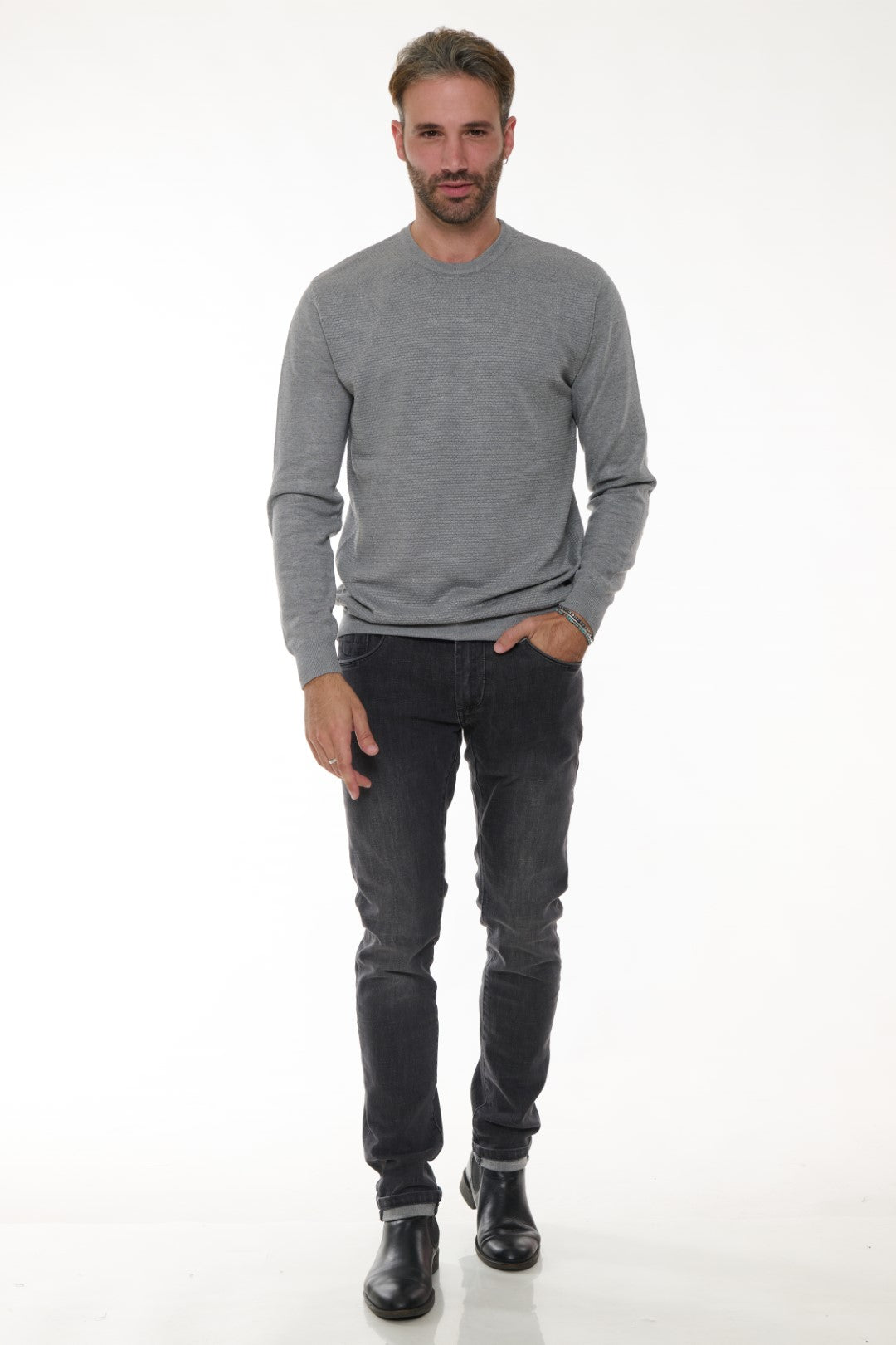 Maglia Jacquard con toppe