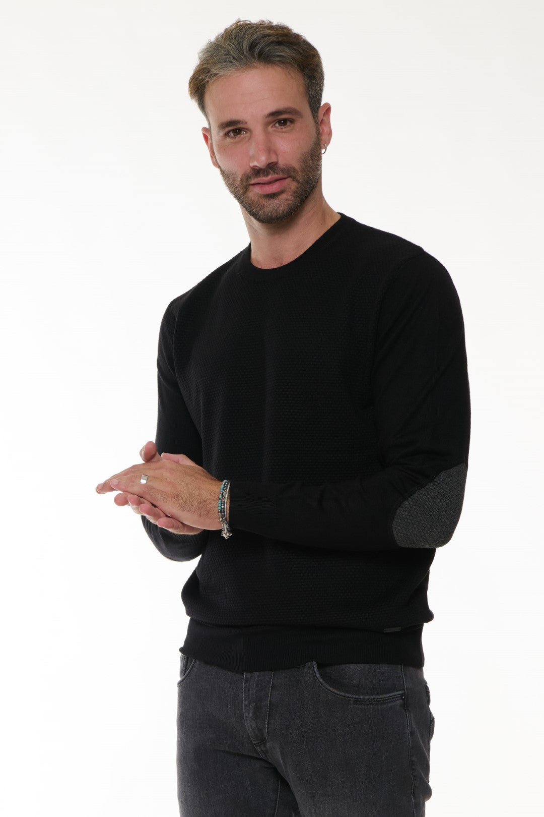 Maglia Jacquard con toppe