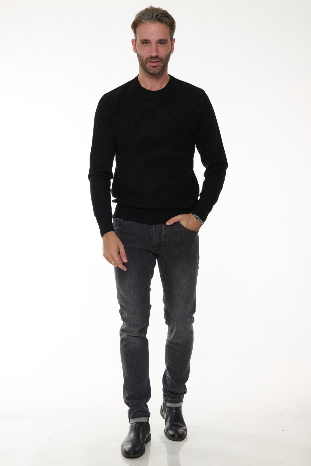 Maglia Jacquard con toppe