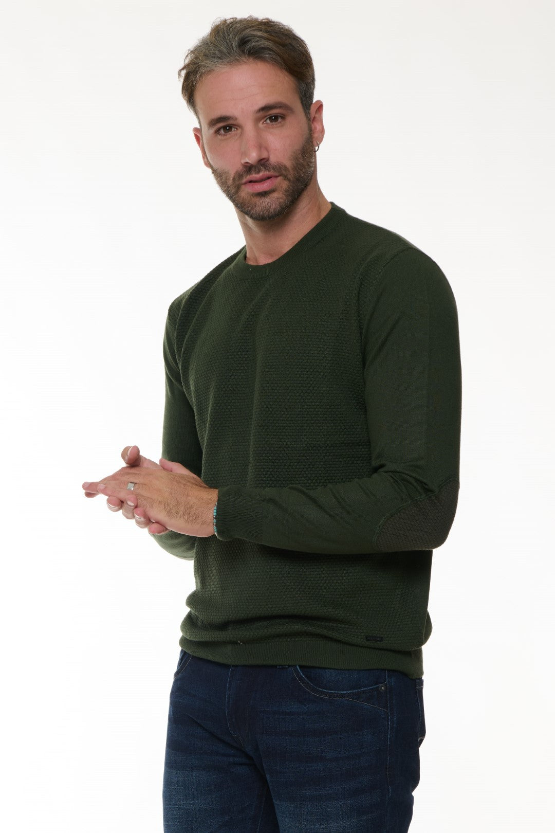 Maglia Jacquard con toppe