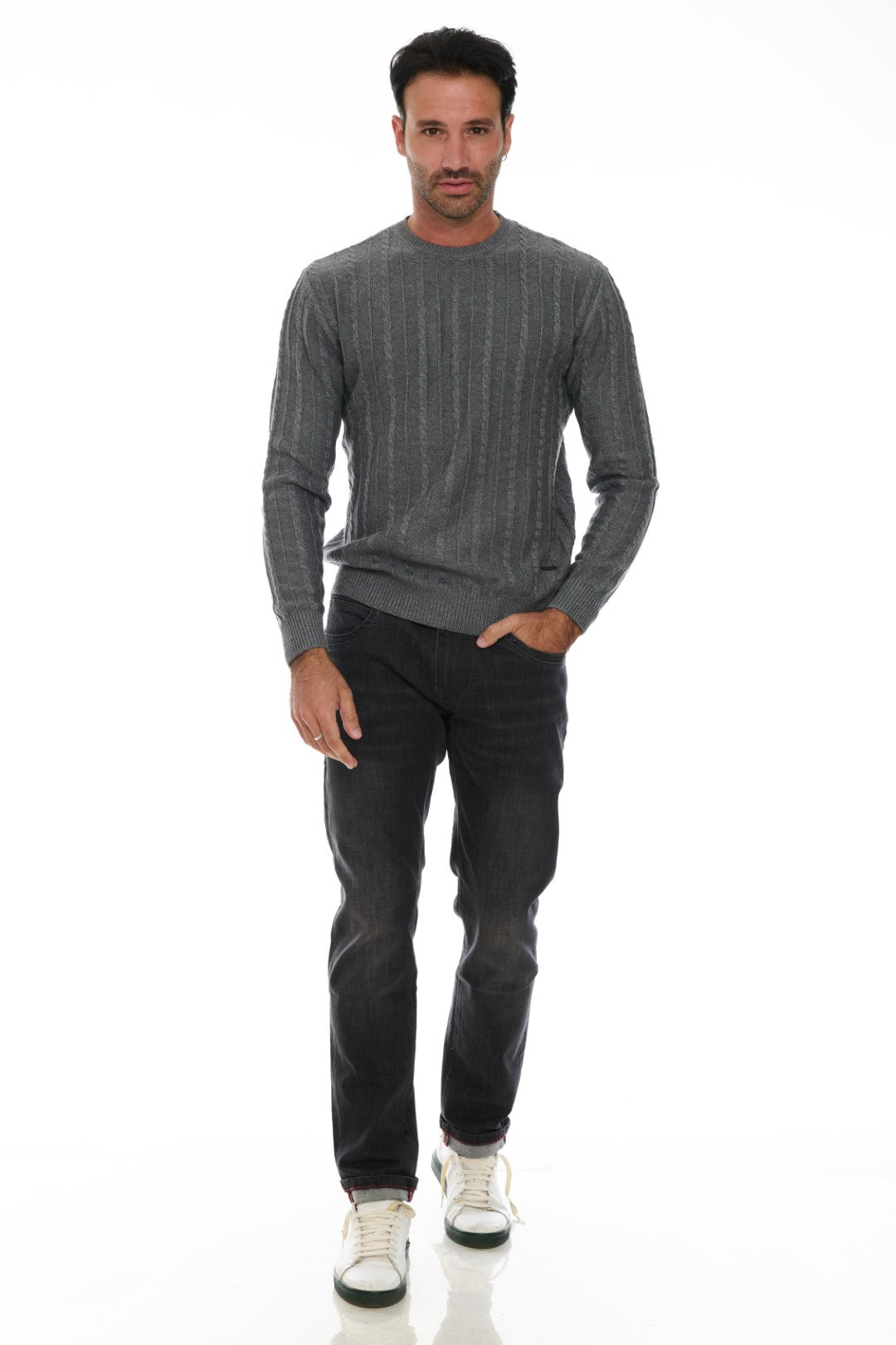 Maglia Girocollo con trecce