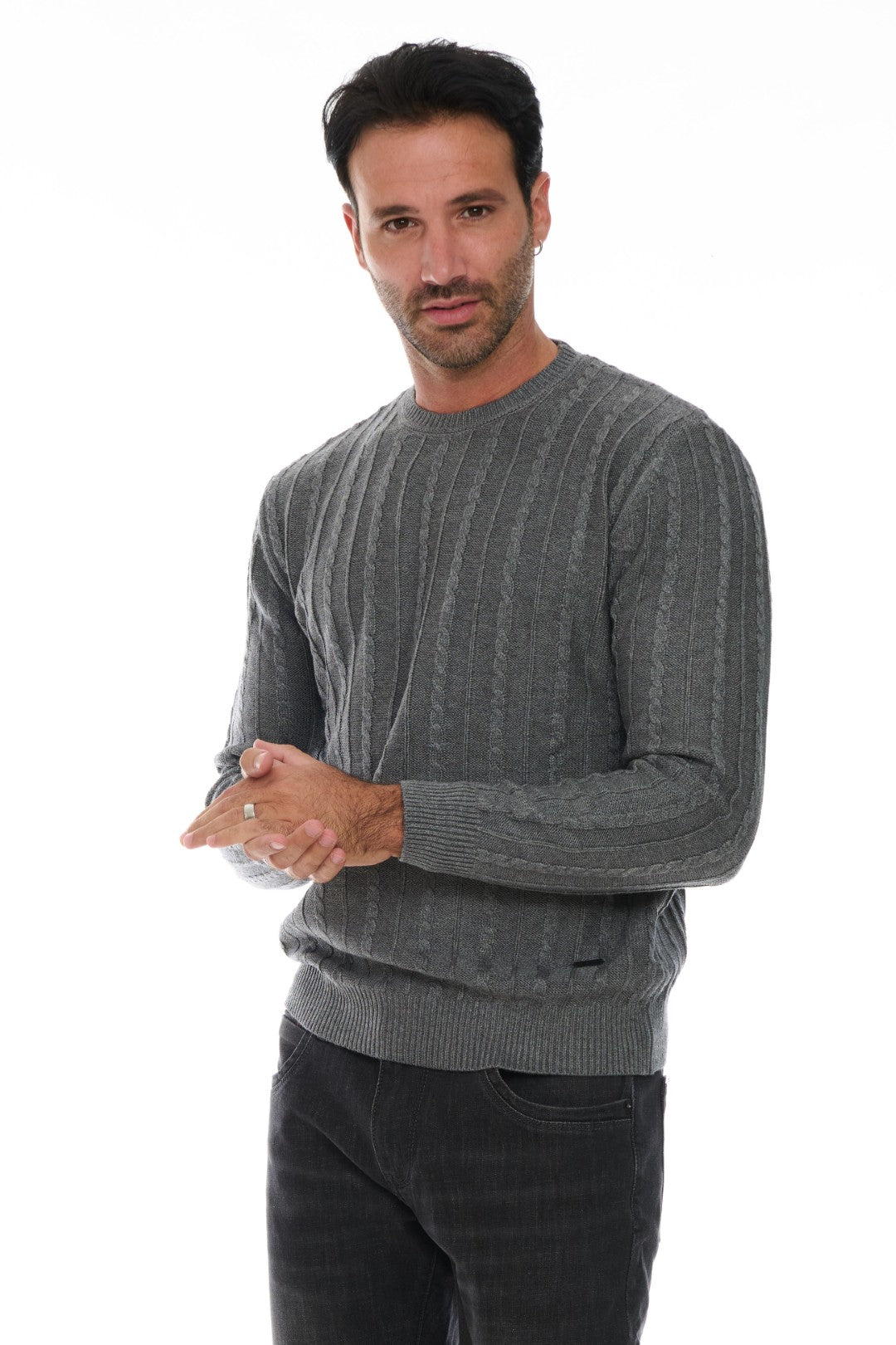 Maglia Girocollo con trecce