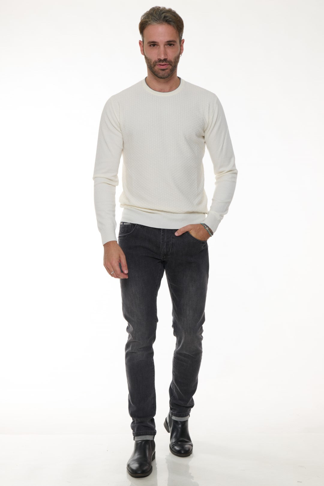 Maglia Girocollo Jacquard
