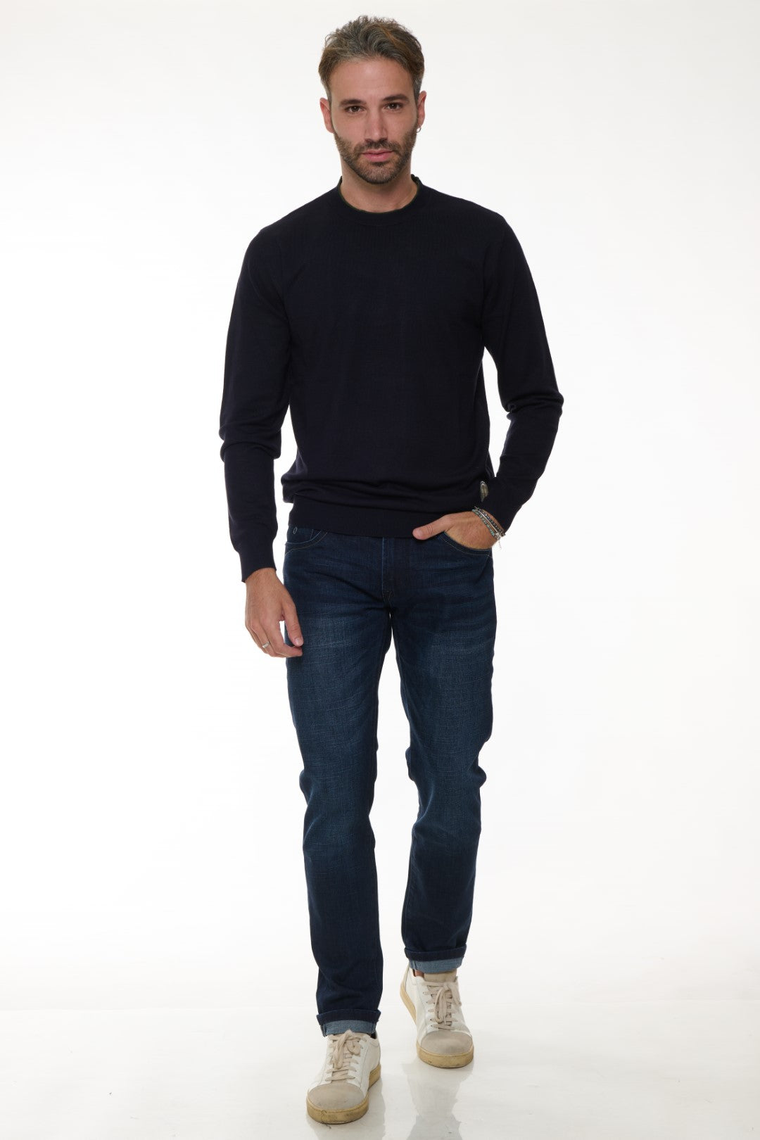 Maglia girocollo con patch