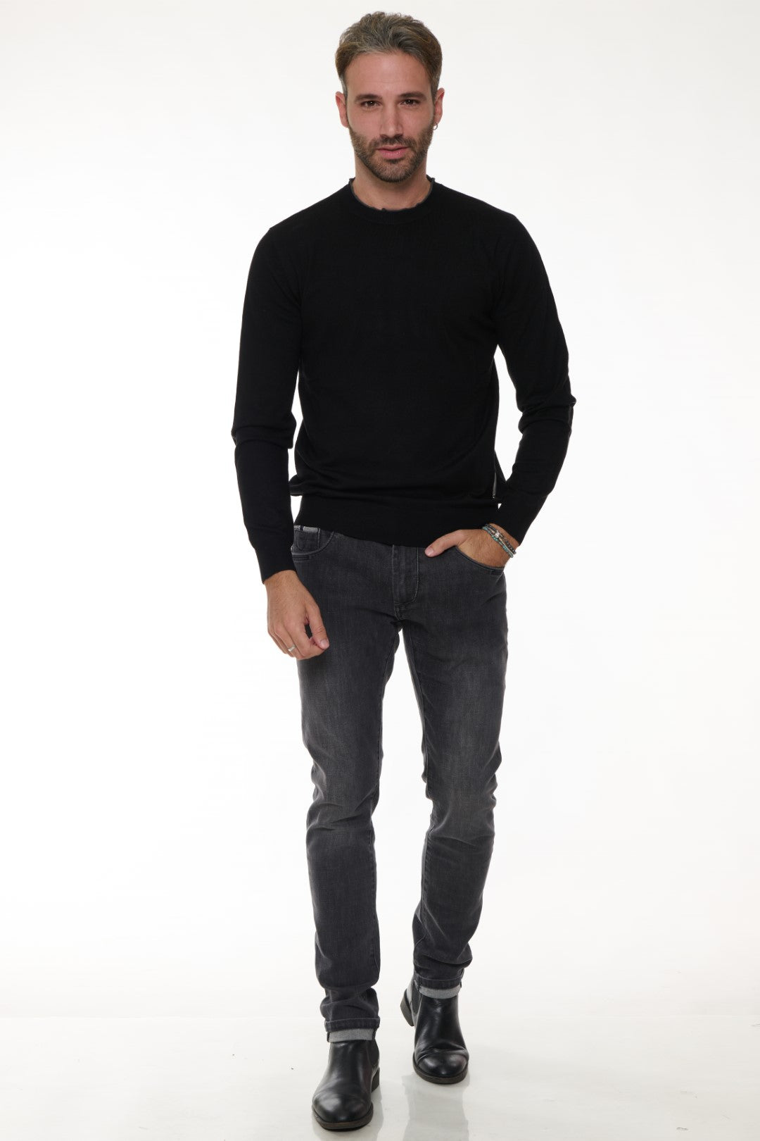 Maglia girocollo con patch