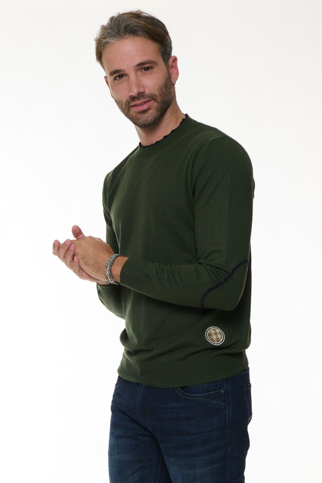Maglia girocollo con patch