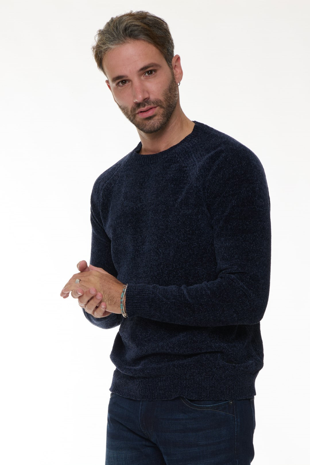 Maglia girocollo ciniglia