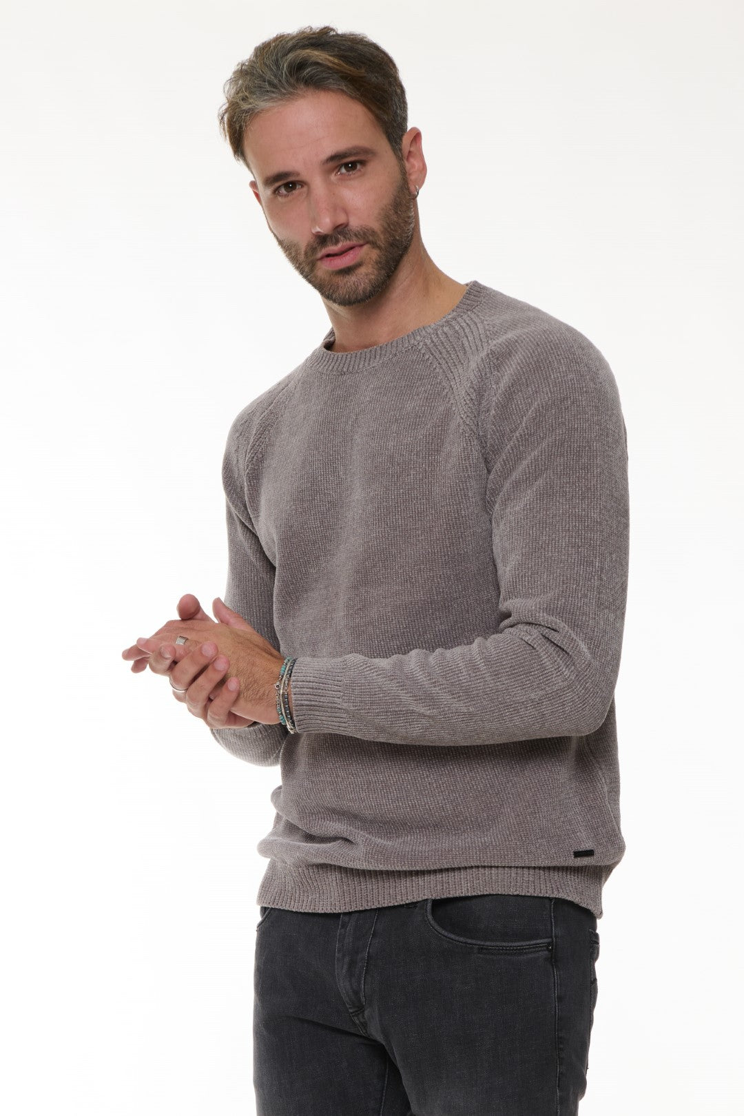 Maglia girocollo ciniglia