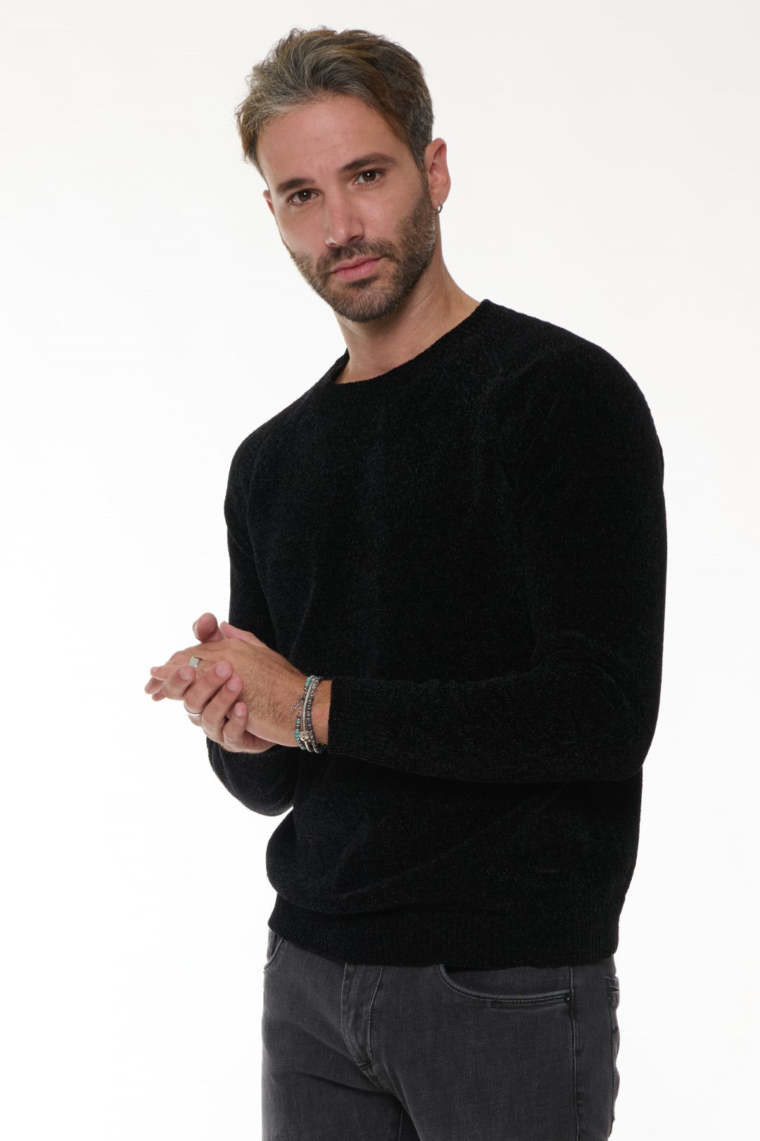 Maglia girocollo ciniglia