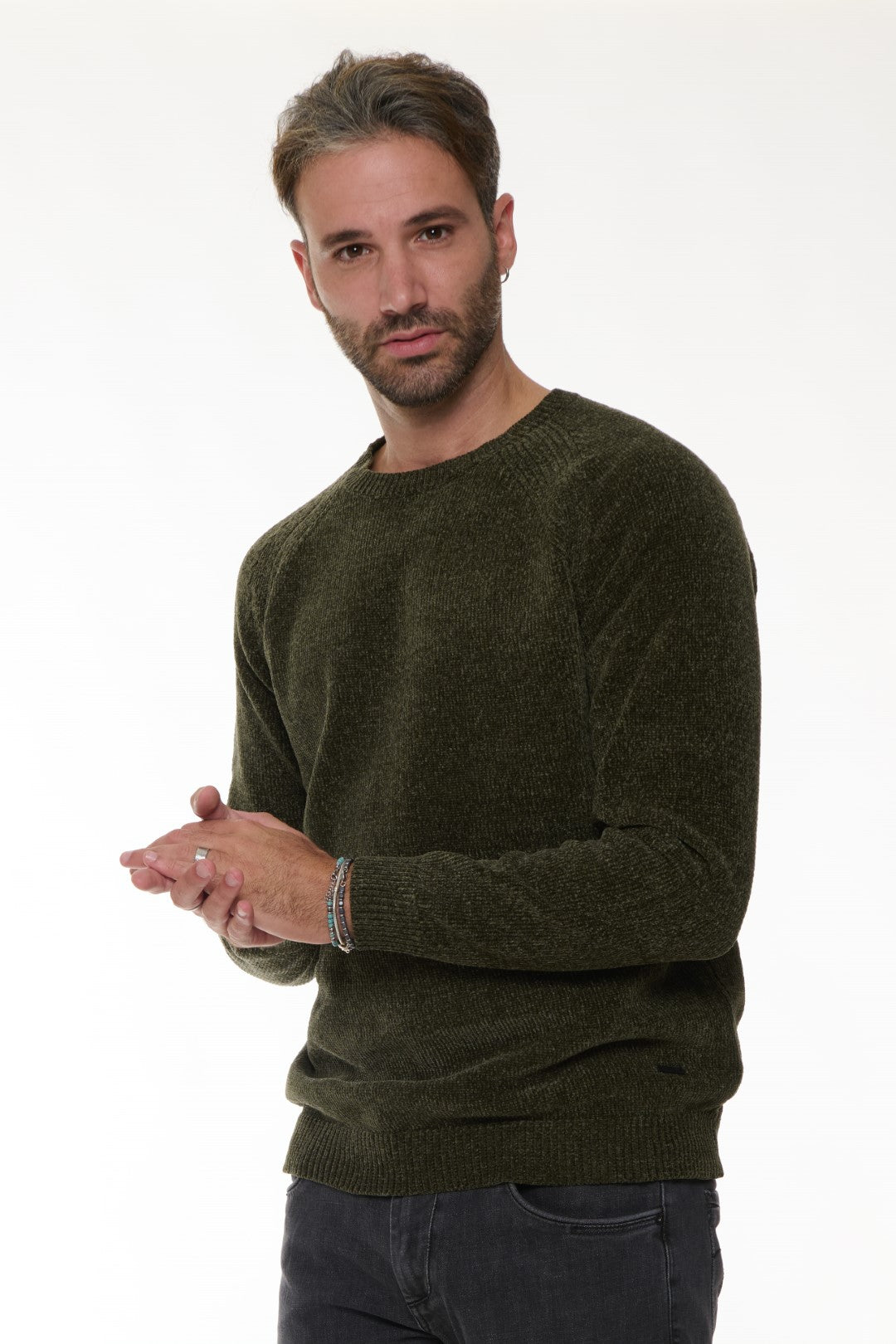 Maglia girocollo ciniglia
