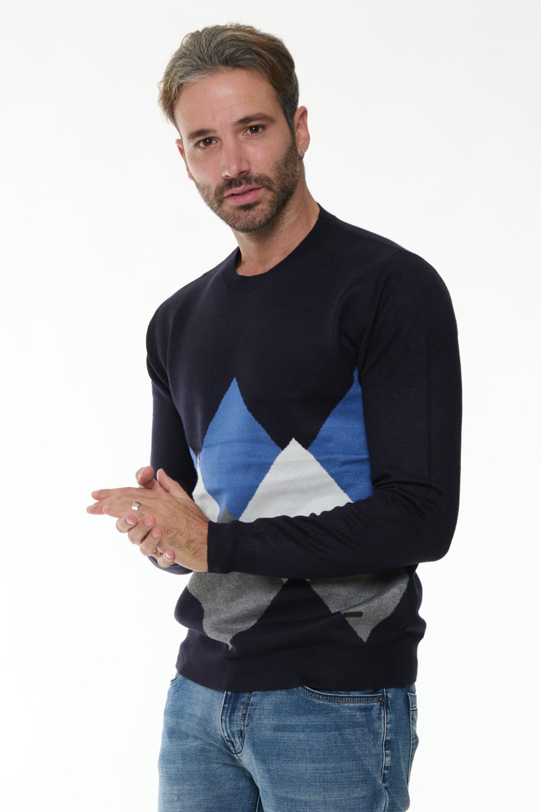 Maglia Girocollo Fantasia geometrica