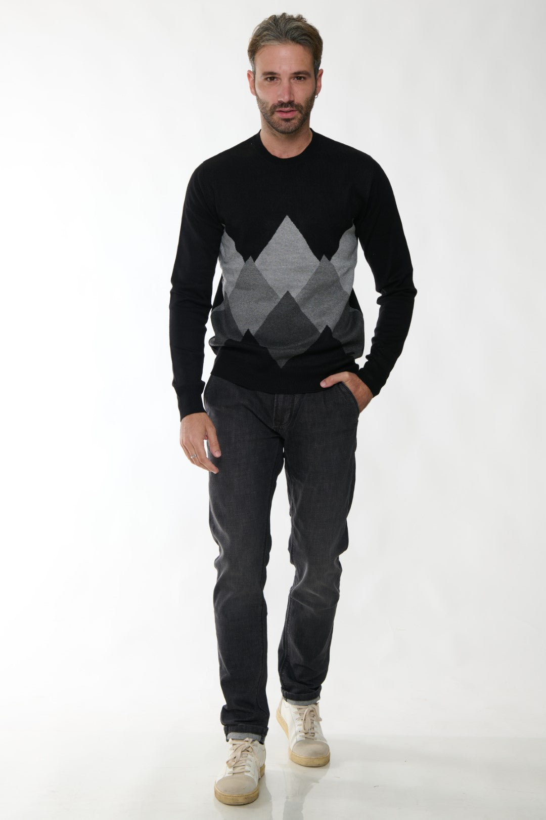 Maglia Girocollo Fantasia geometrica