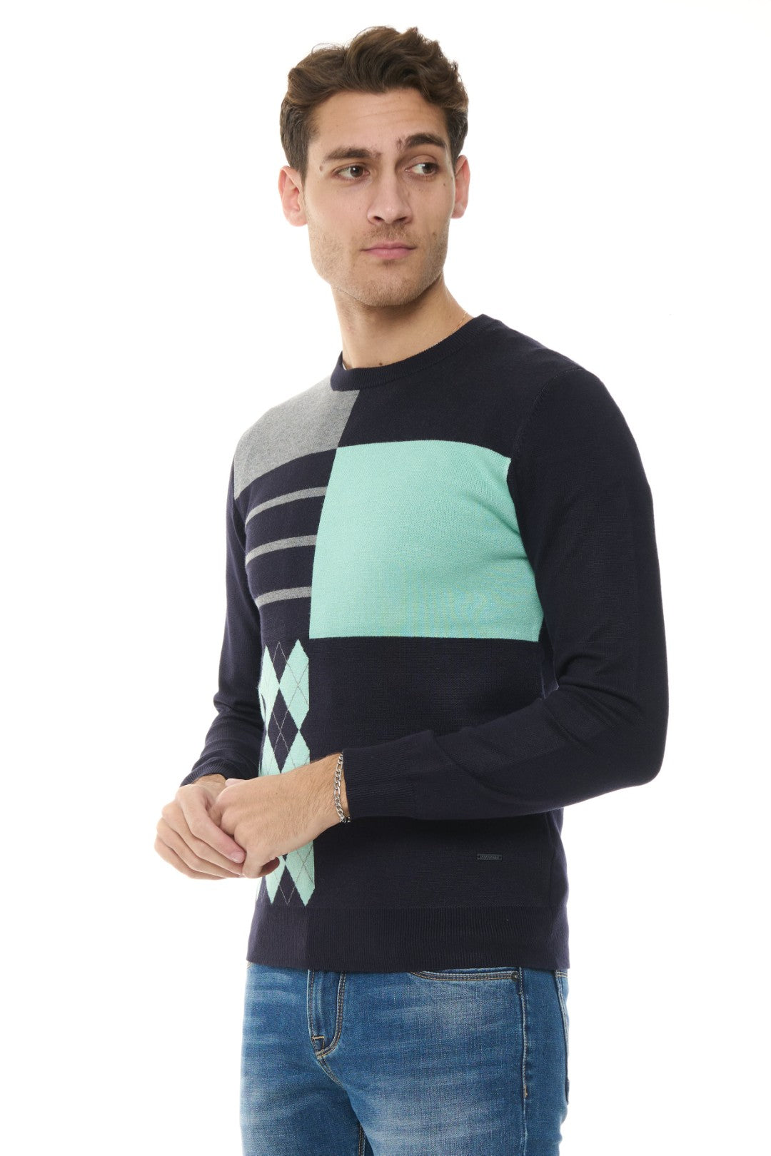 Maglia Girocollo Fantasia Geometrica