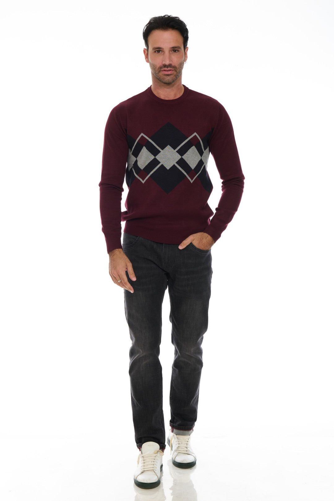Maglia girocollo Rombi