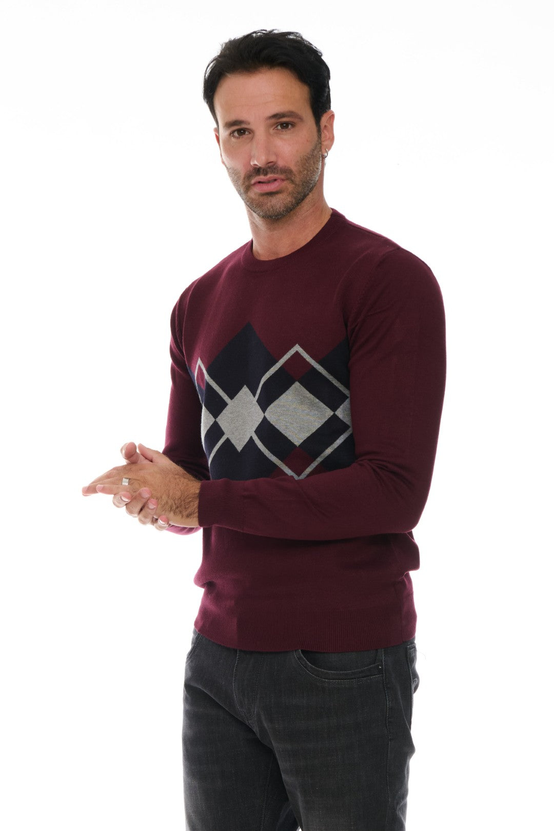 Maglia girocollo Rombi