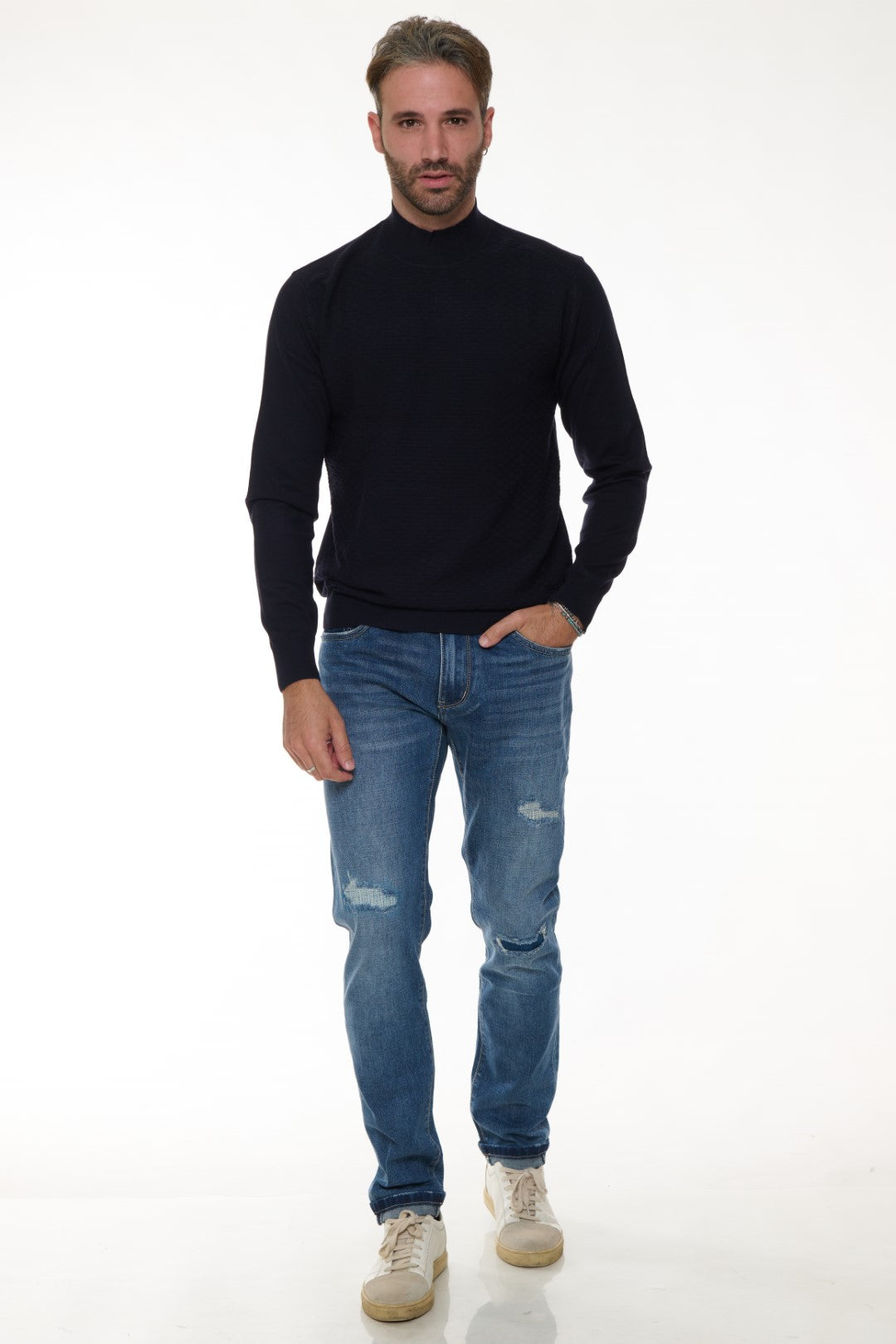 Maglia Jacquard Lupetto