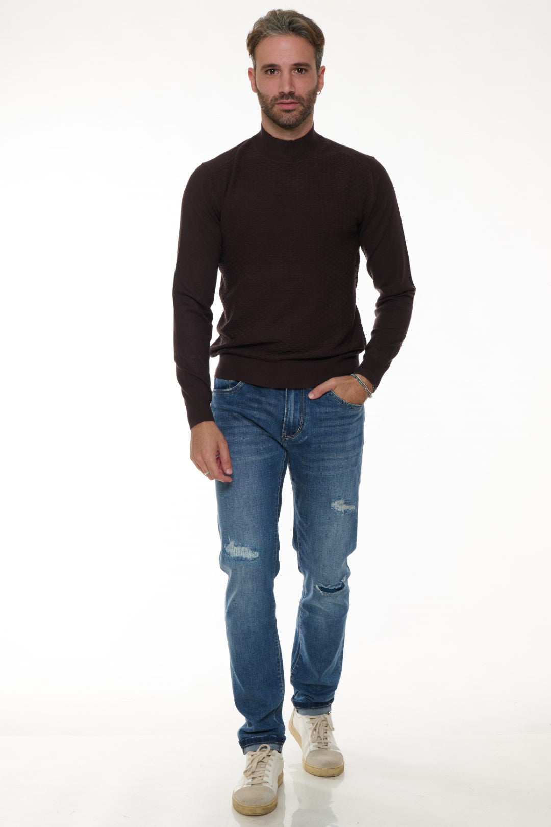 Maglia Jacquard Lupetto