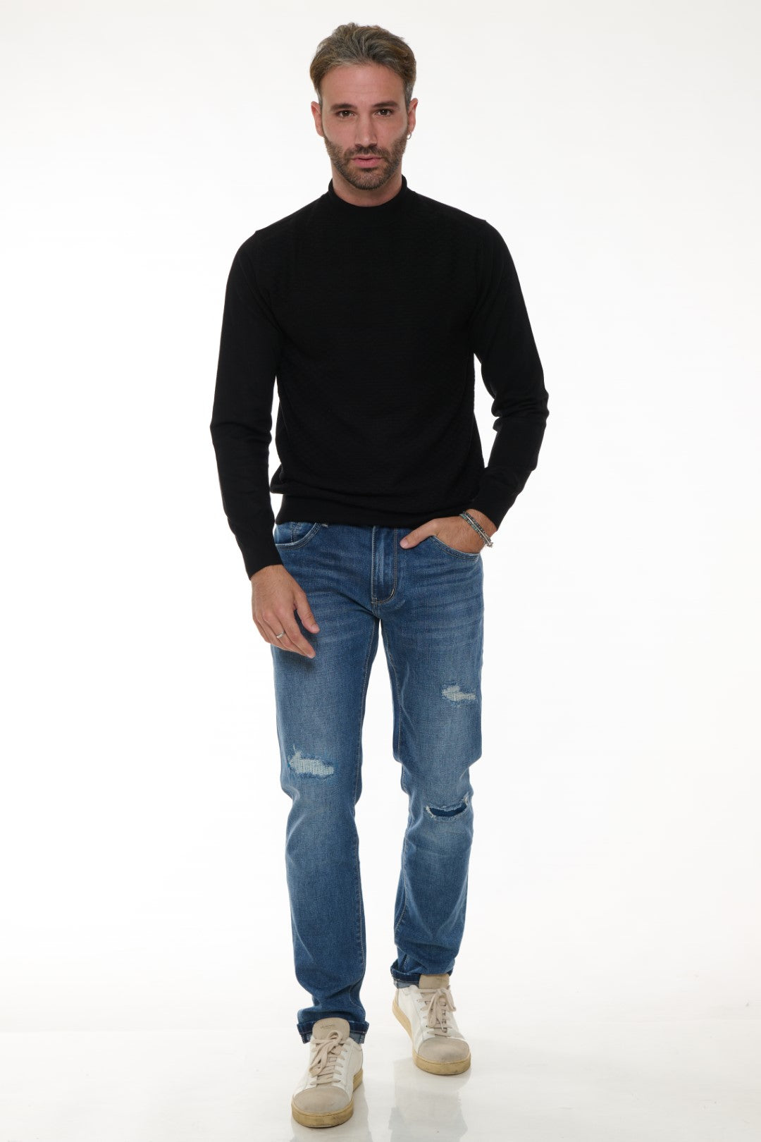 Maglia Jacquard Lupetto