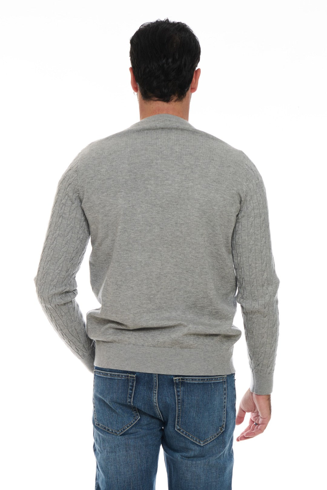 Maglia Girocollo con trecce Misto Merino