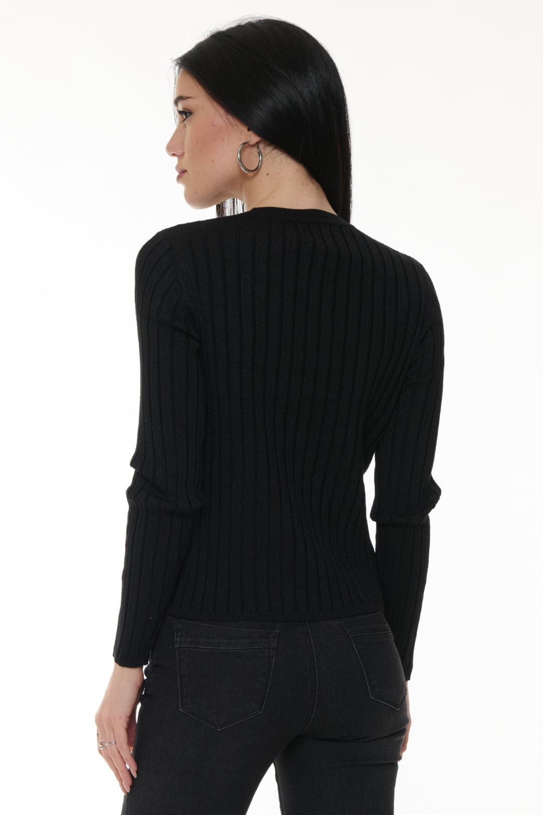 Maglia a costine Lurex