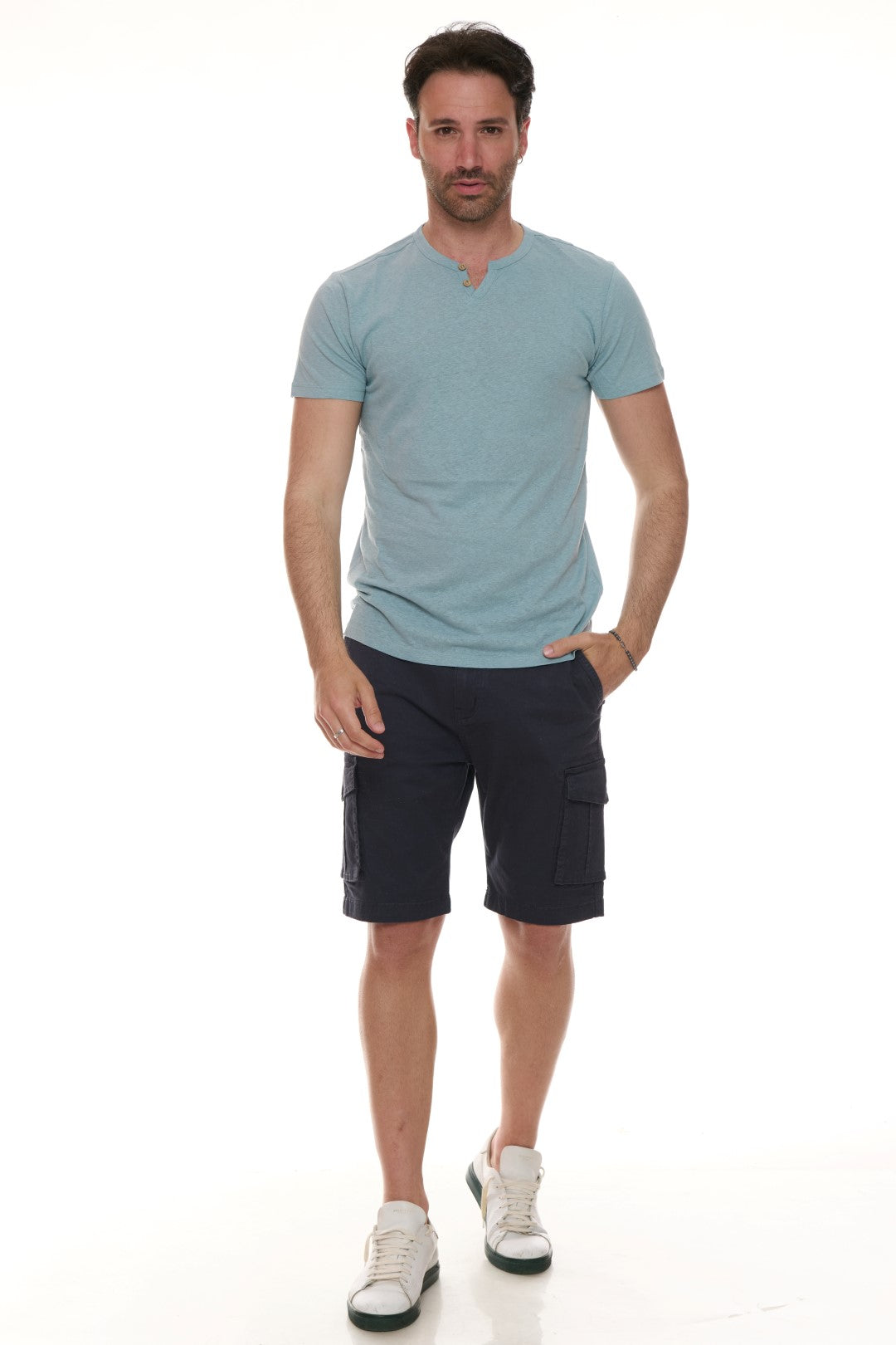 T-shirt con bottoncini Mistolino
