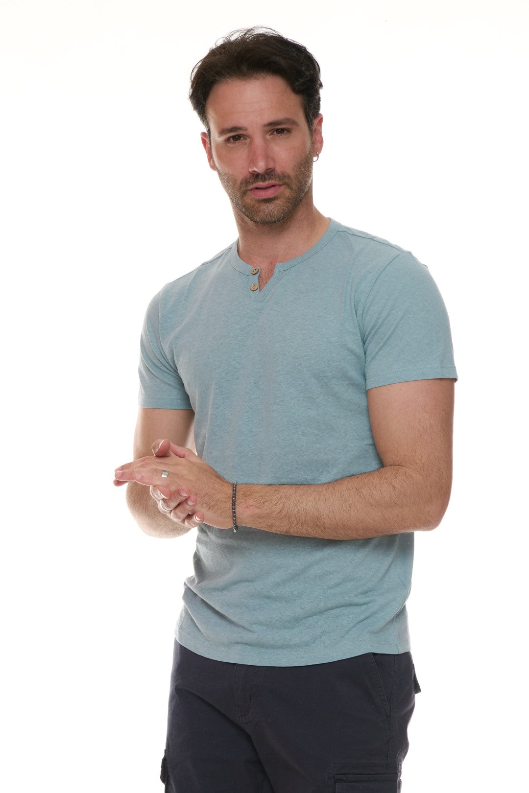 T-shirt con bottoncini Mistolino