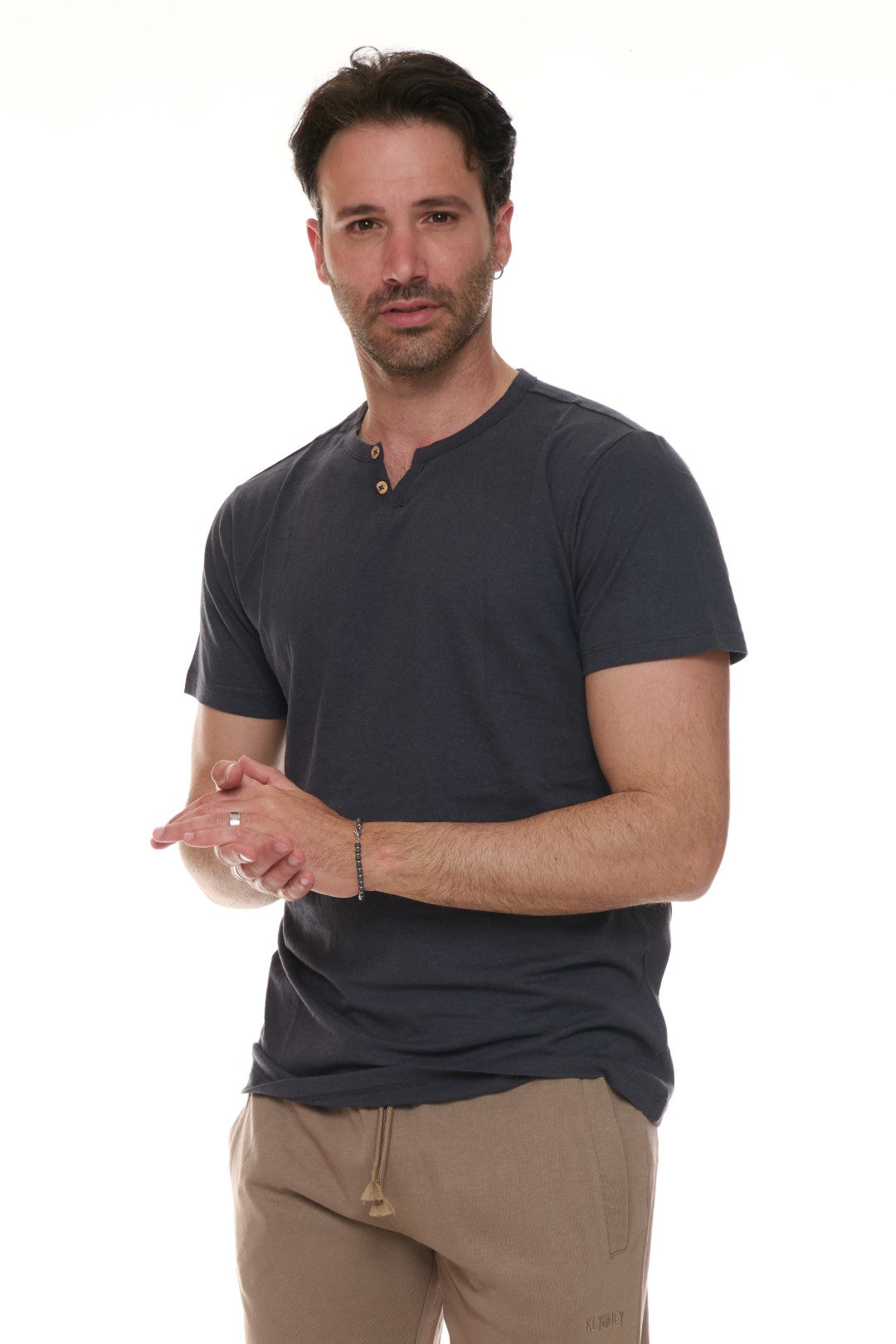 T-shirt con bottoncini Mistolino