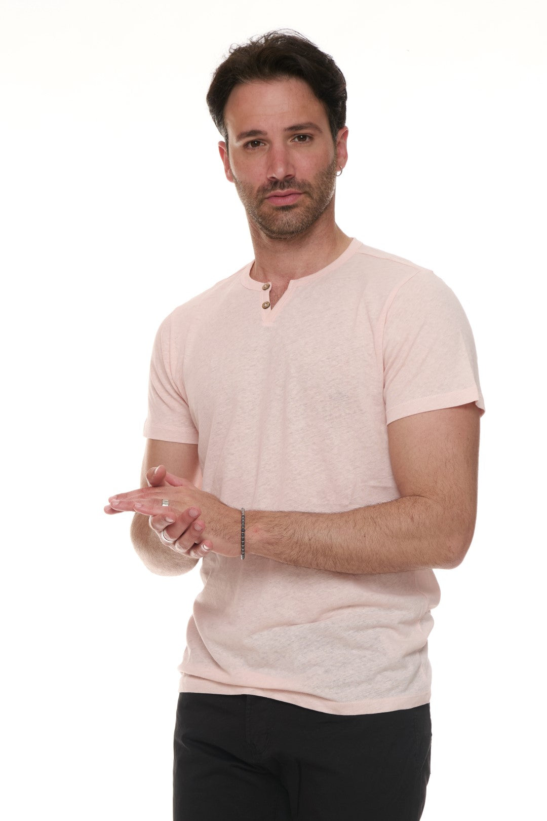T-shirt con bottoncini Mistolino