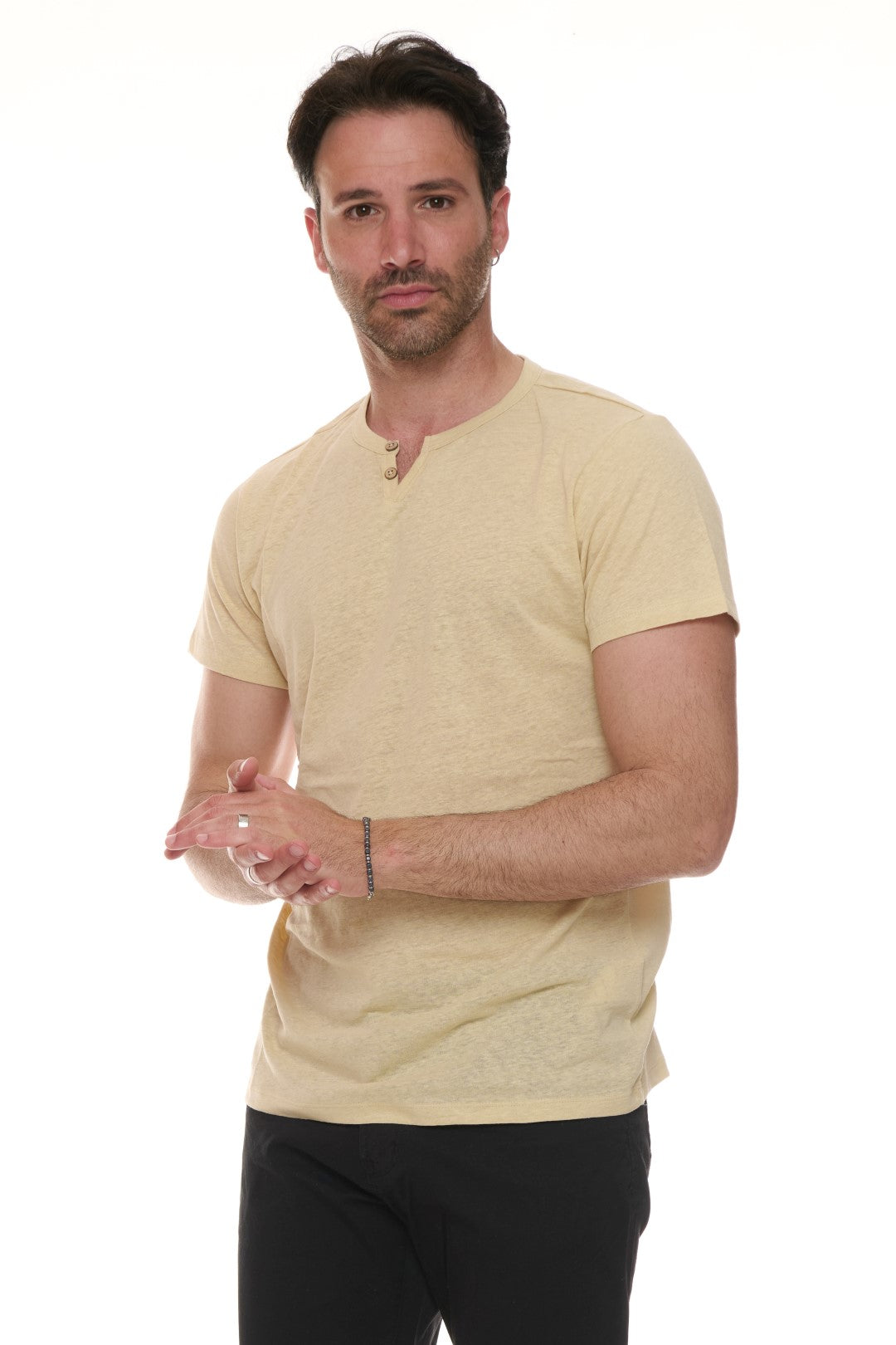 T-shirt con bottoncini Mistolino