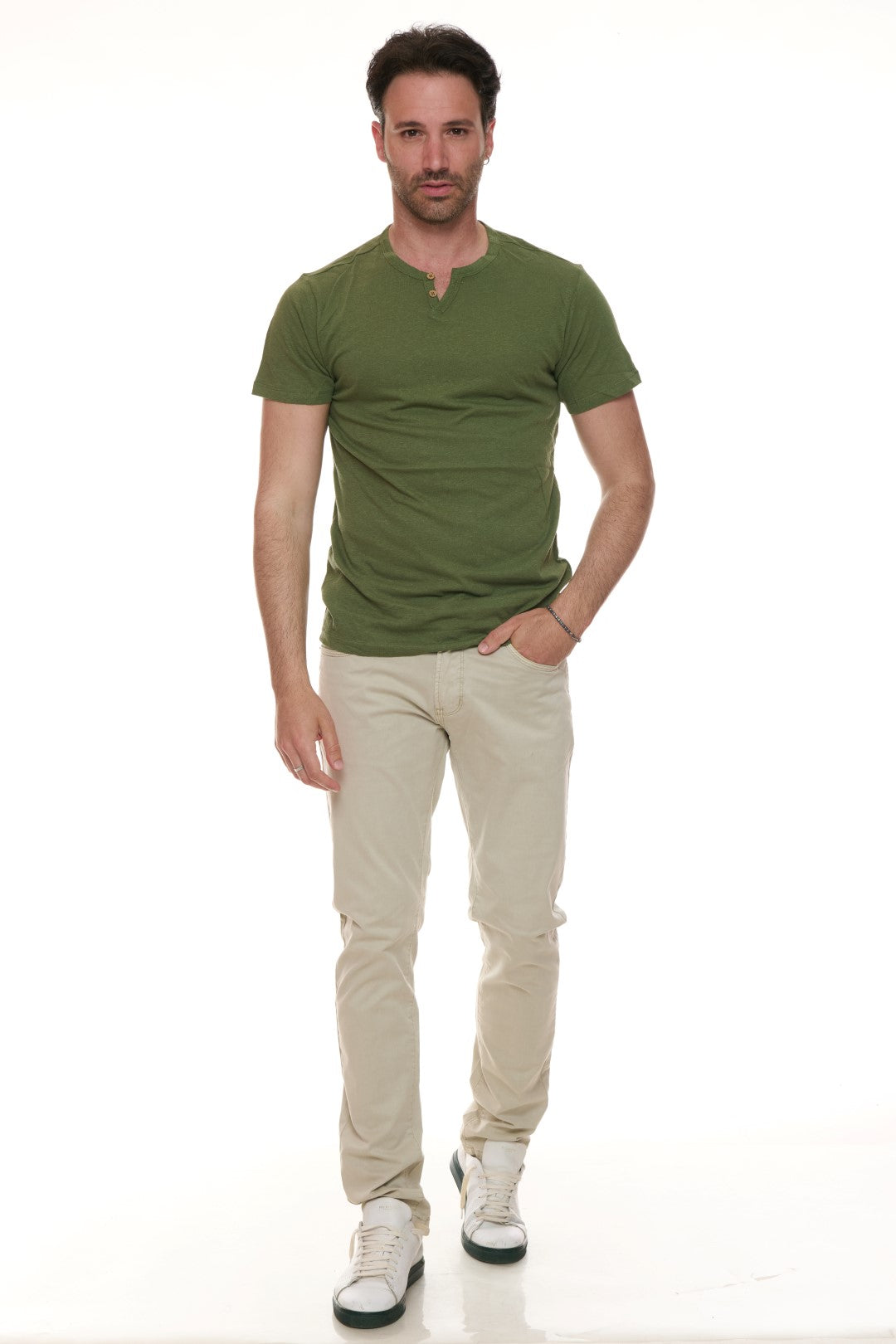 T-shirt con bottoncini Mistolino
